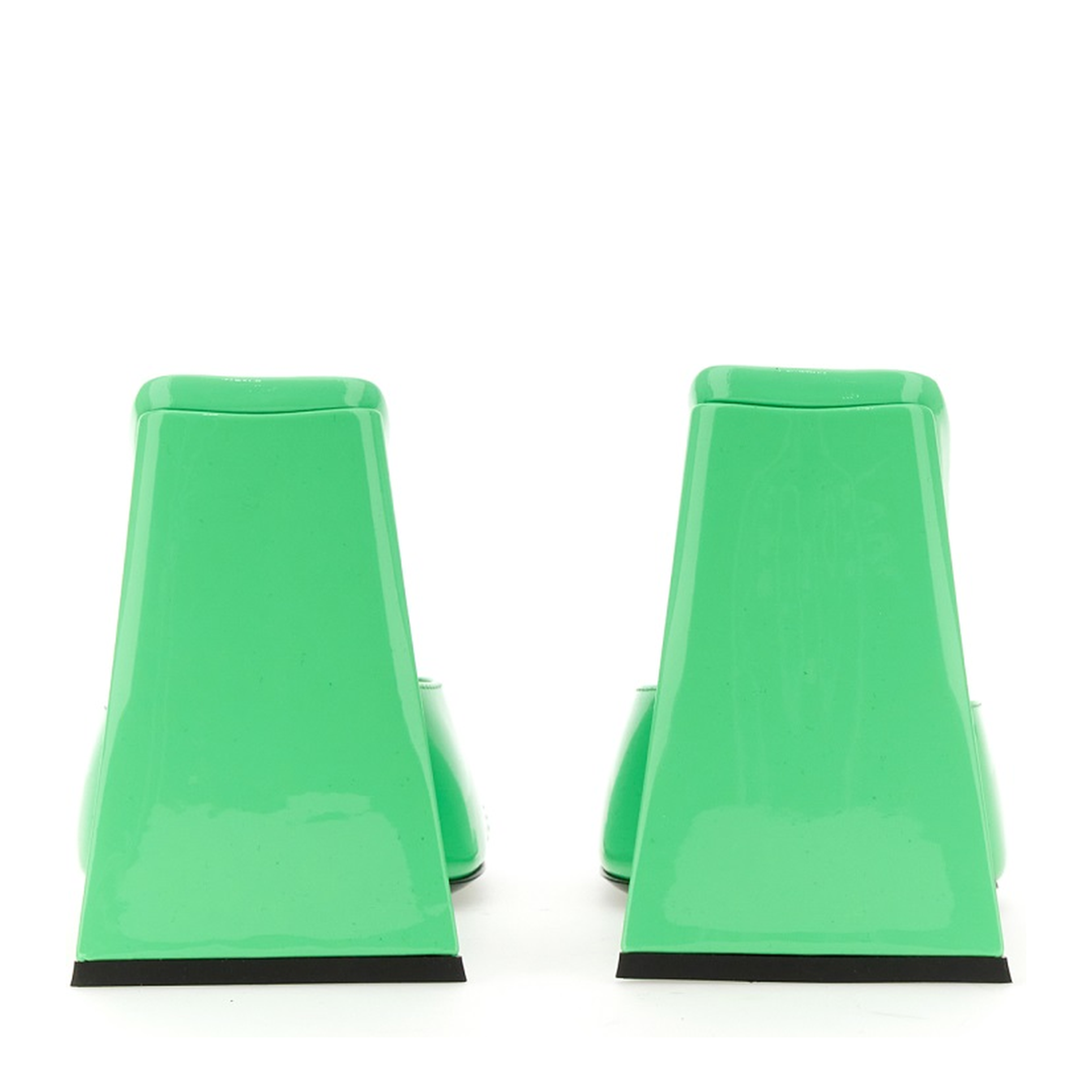 Neon Green Patent Mules - Image 3