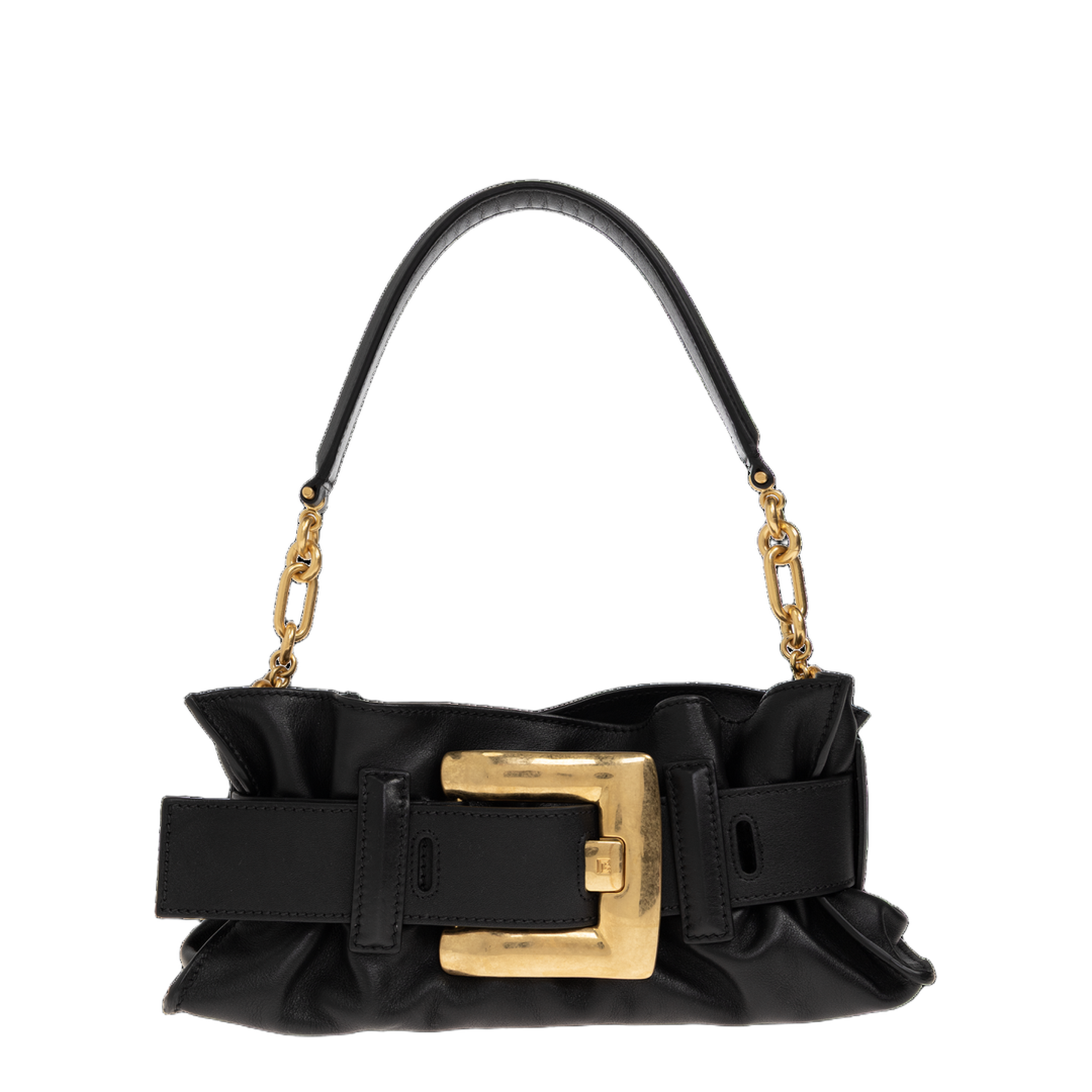 Shoulder Bag Leather Black - Image 5