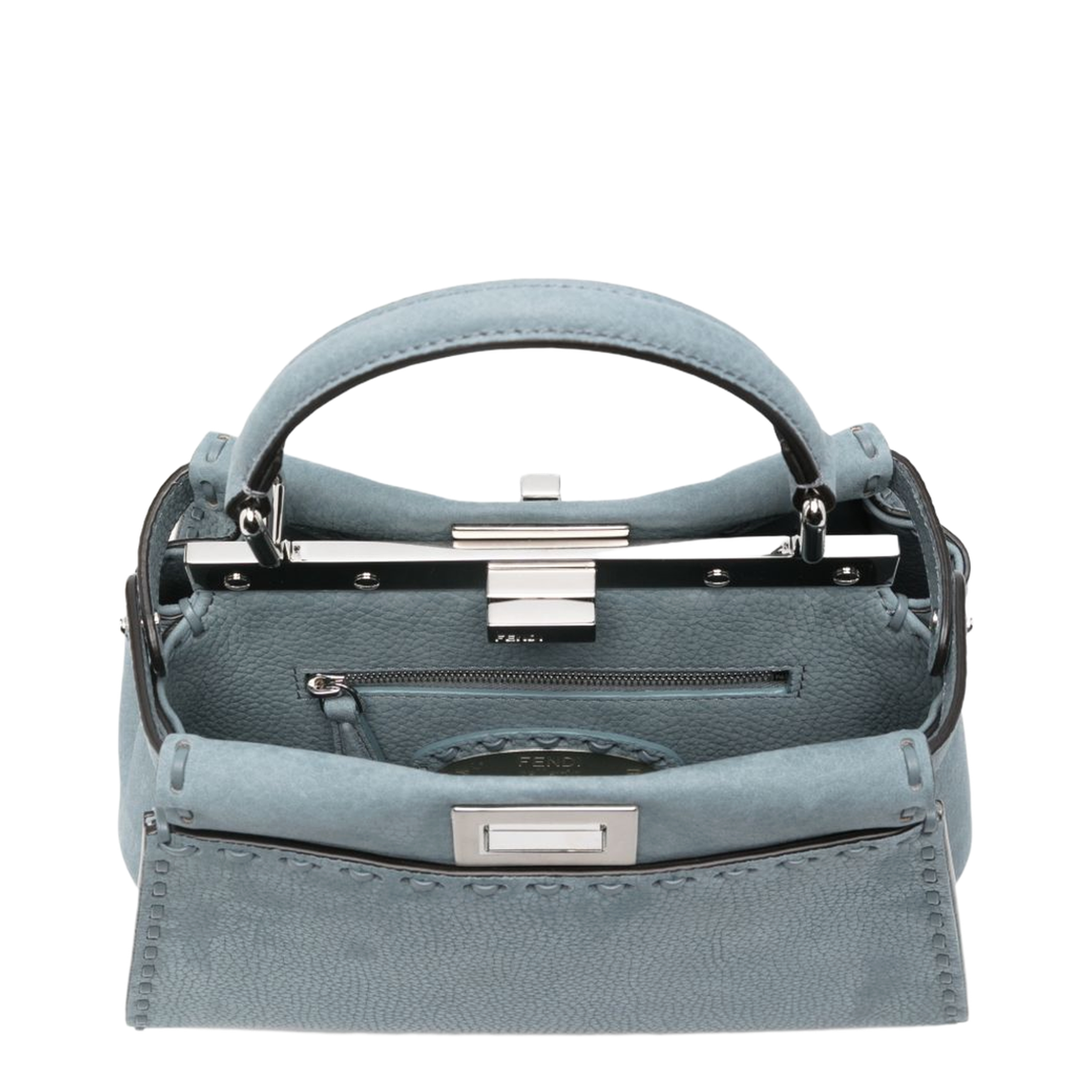 Peekaboo Mini Cuoio Romano Leather Light Blue - Image 3