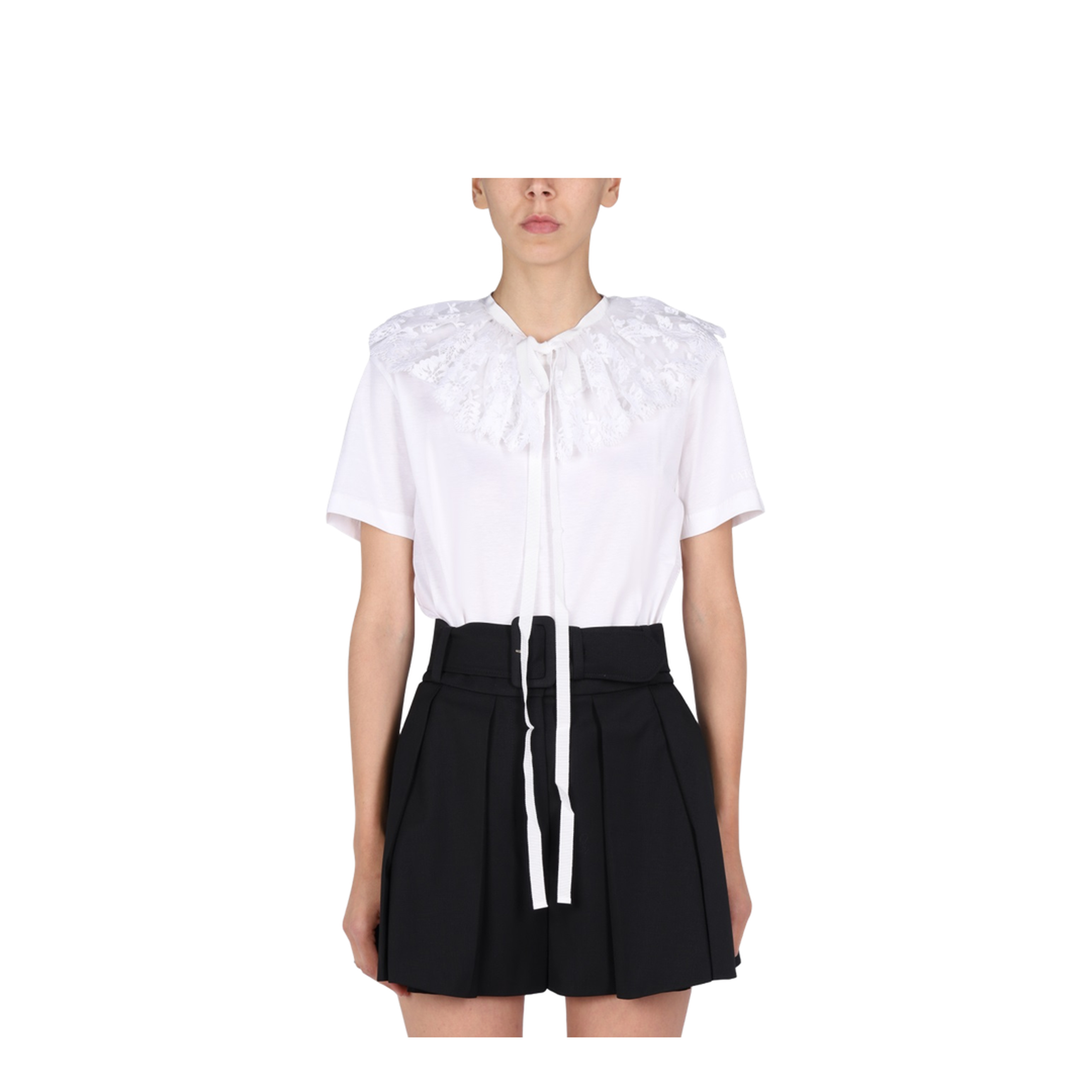 Lace Embroidery T-Shirt - Image 1