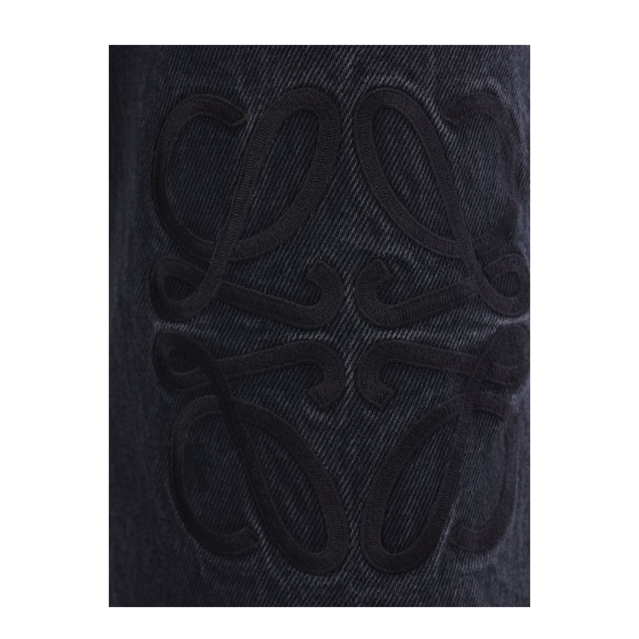 Anagram Baggy Jeans in Denim Black - Image 4