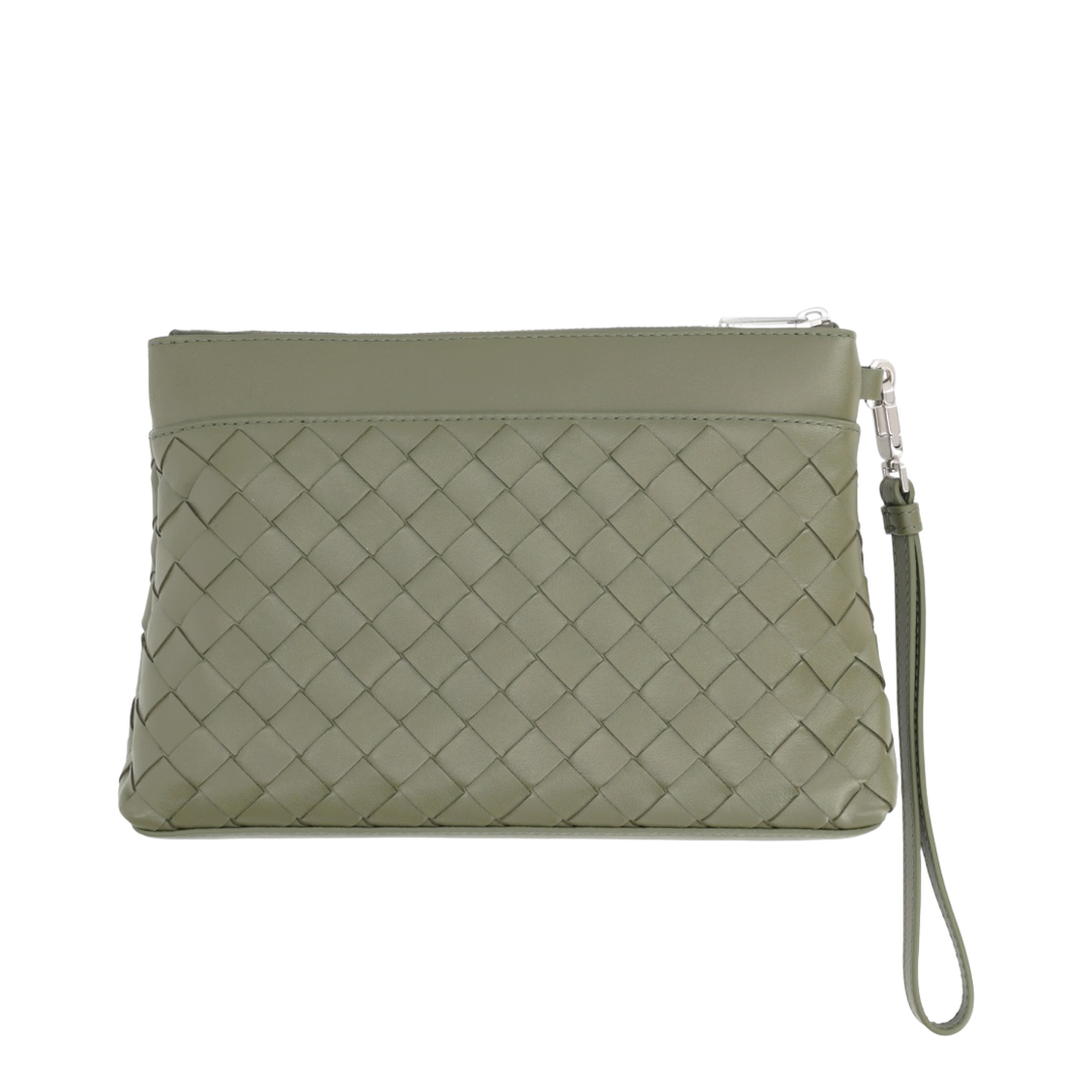 Intrecciato Prism Calfskin Pouch - Crocodile - Image 2
