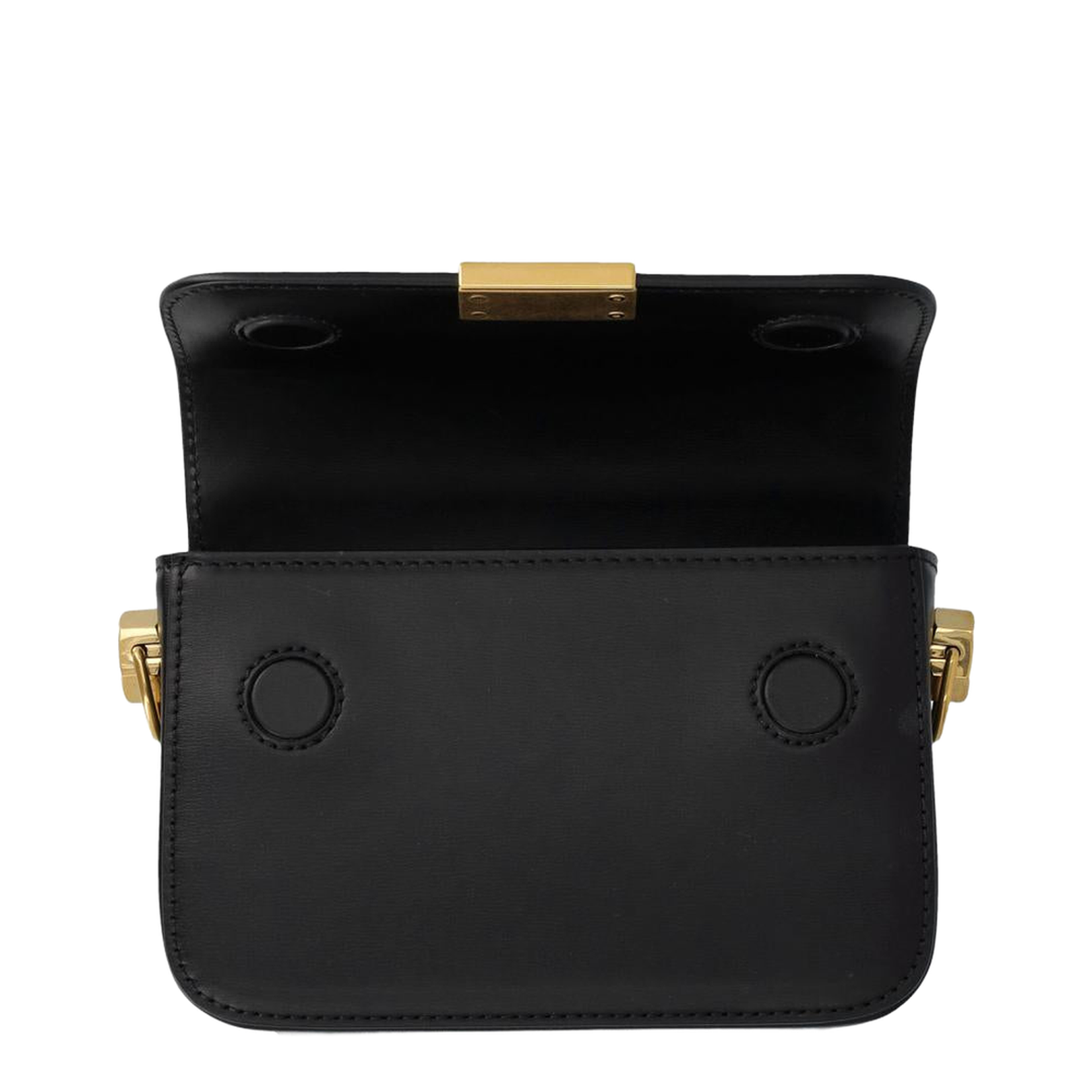 Plain Binder Black Leather Crossbody Bag - Image 5