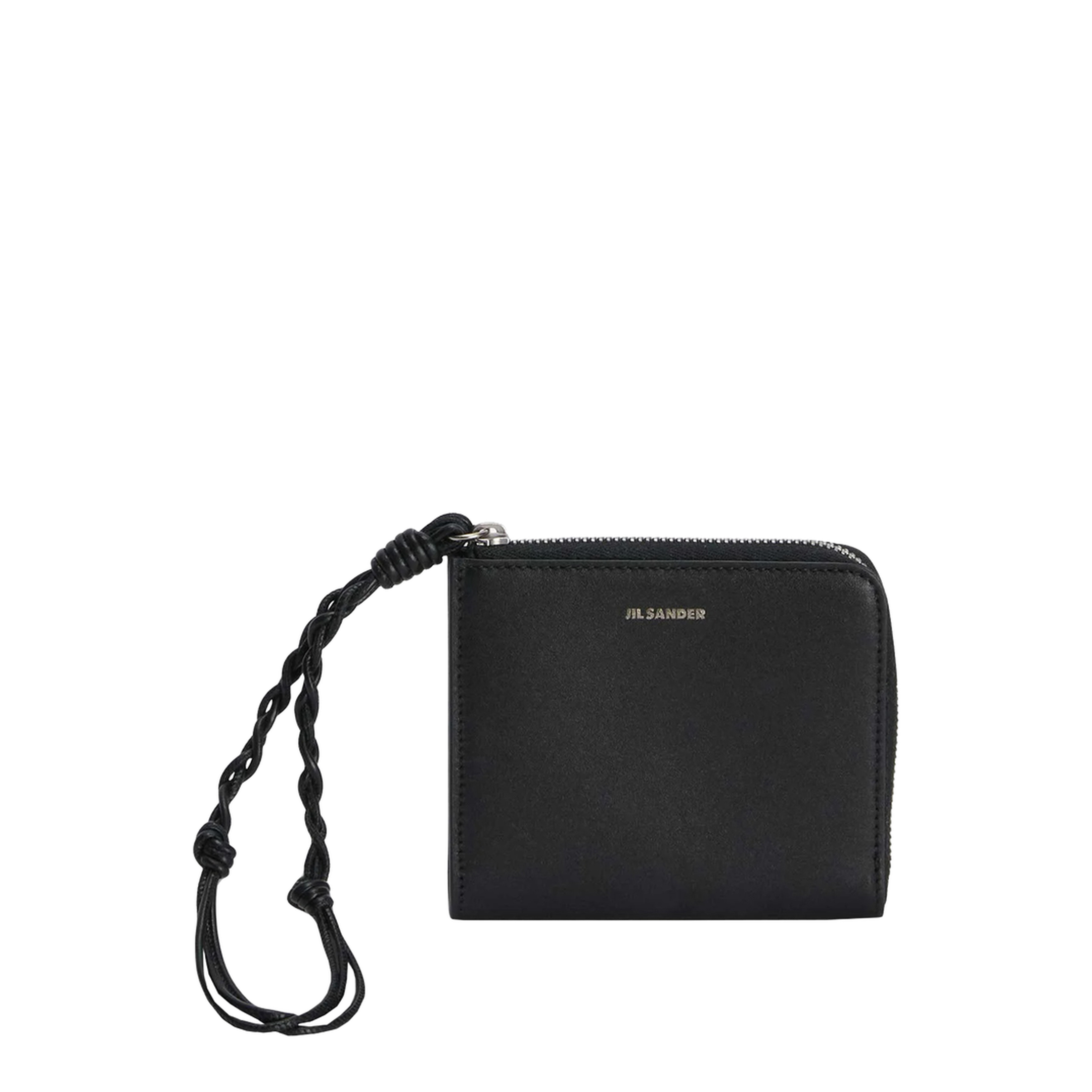 Tangle Calfskin Card Holder - Black - Image 1