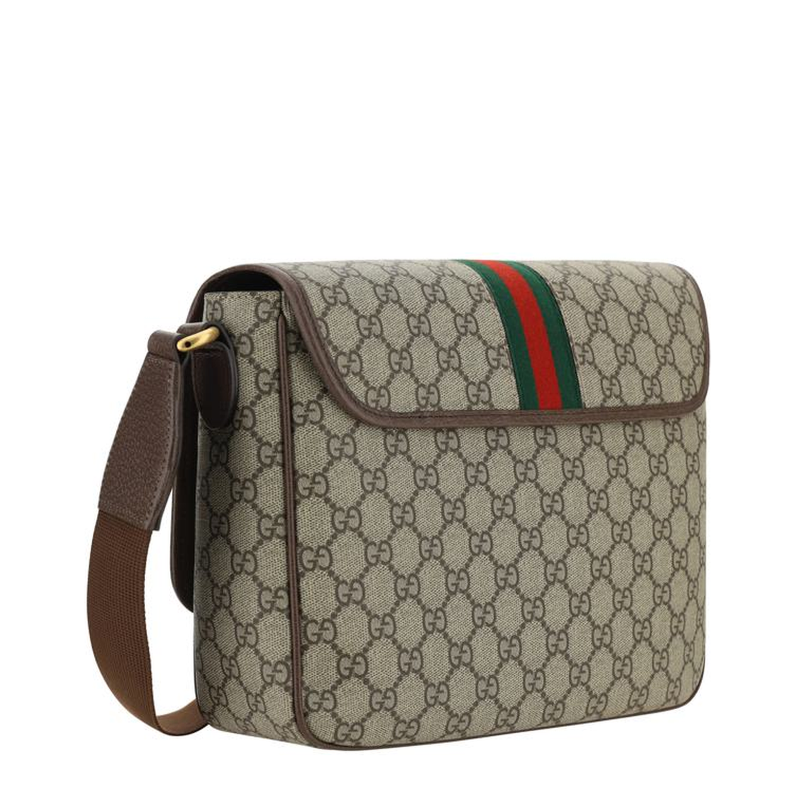 Ophidia Medium Canvas Shoulder Bag - Gray - Image 3