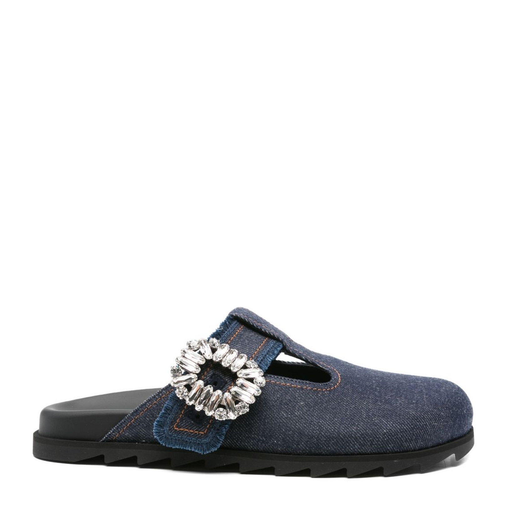 Slidy Mules in Denim - Image 1