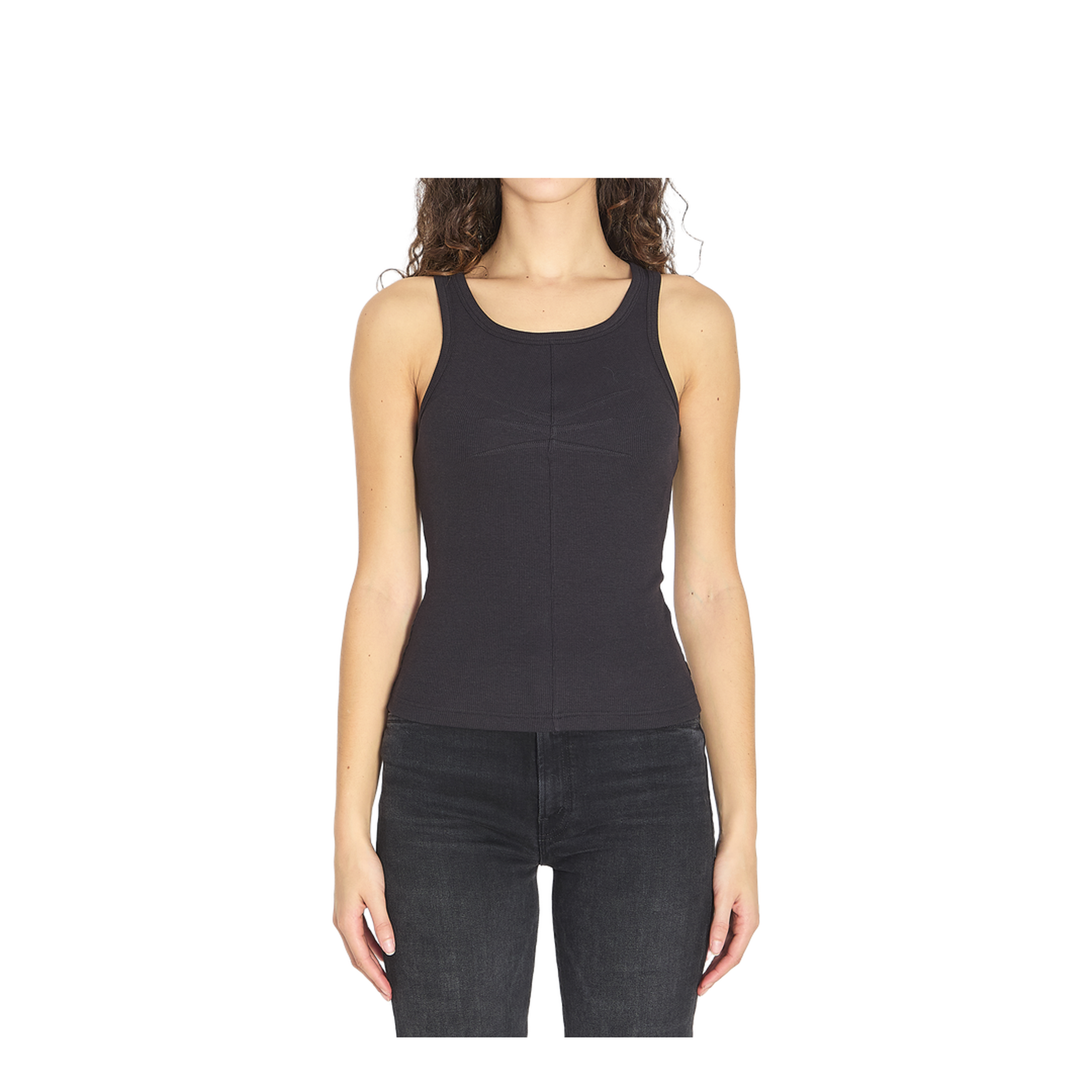 Cotton Tank Top Black - Image 1