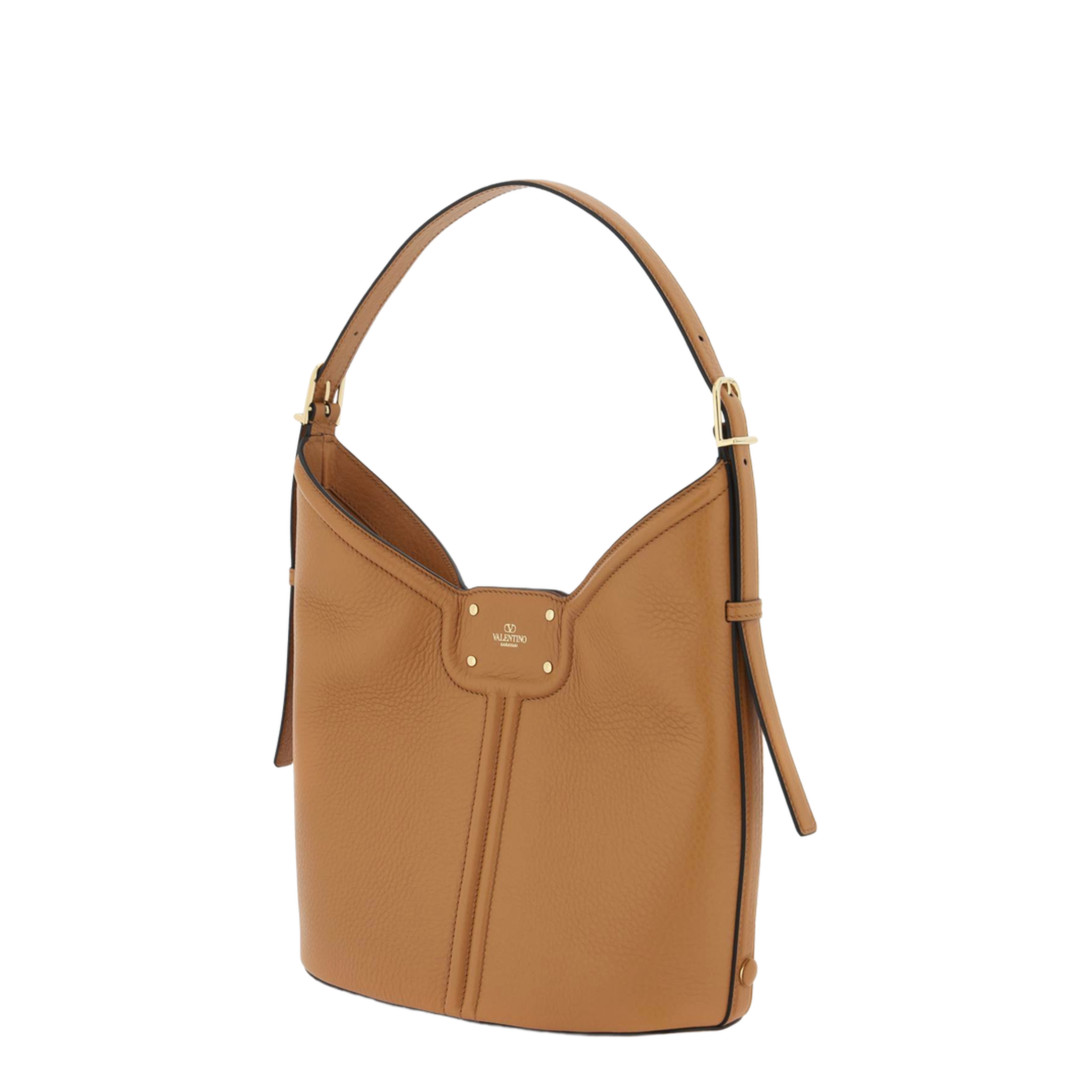 Camel Leather Vlogo Handbag - Image 3