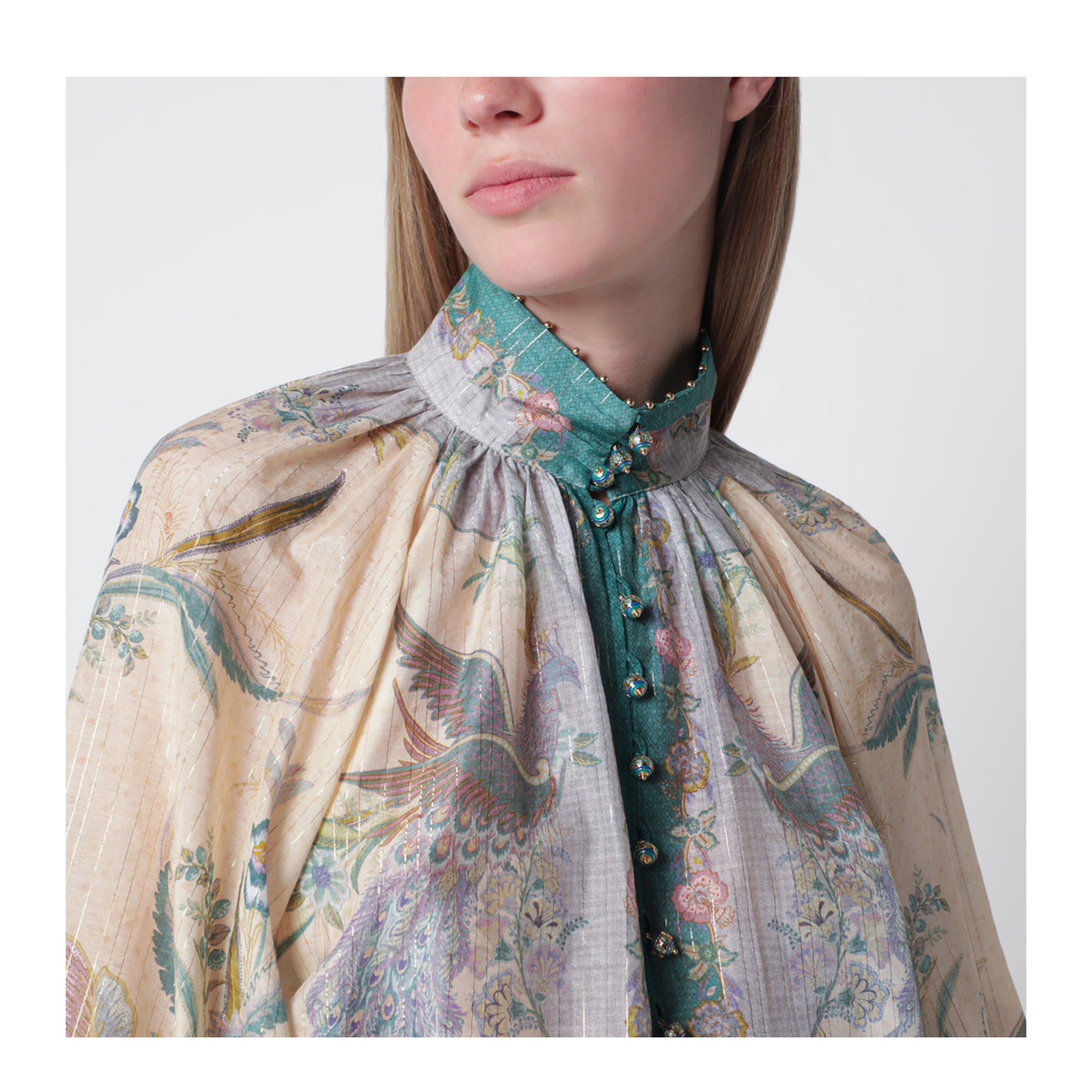 Cream Cotton and Silk Indra Shirt - Image 2
