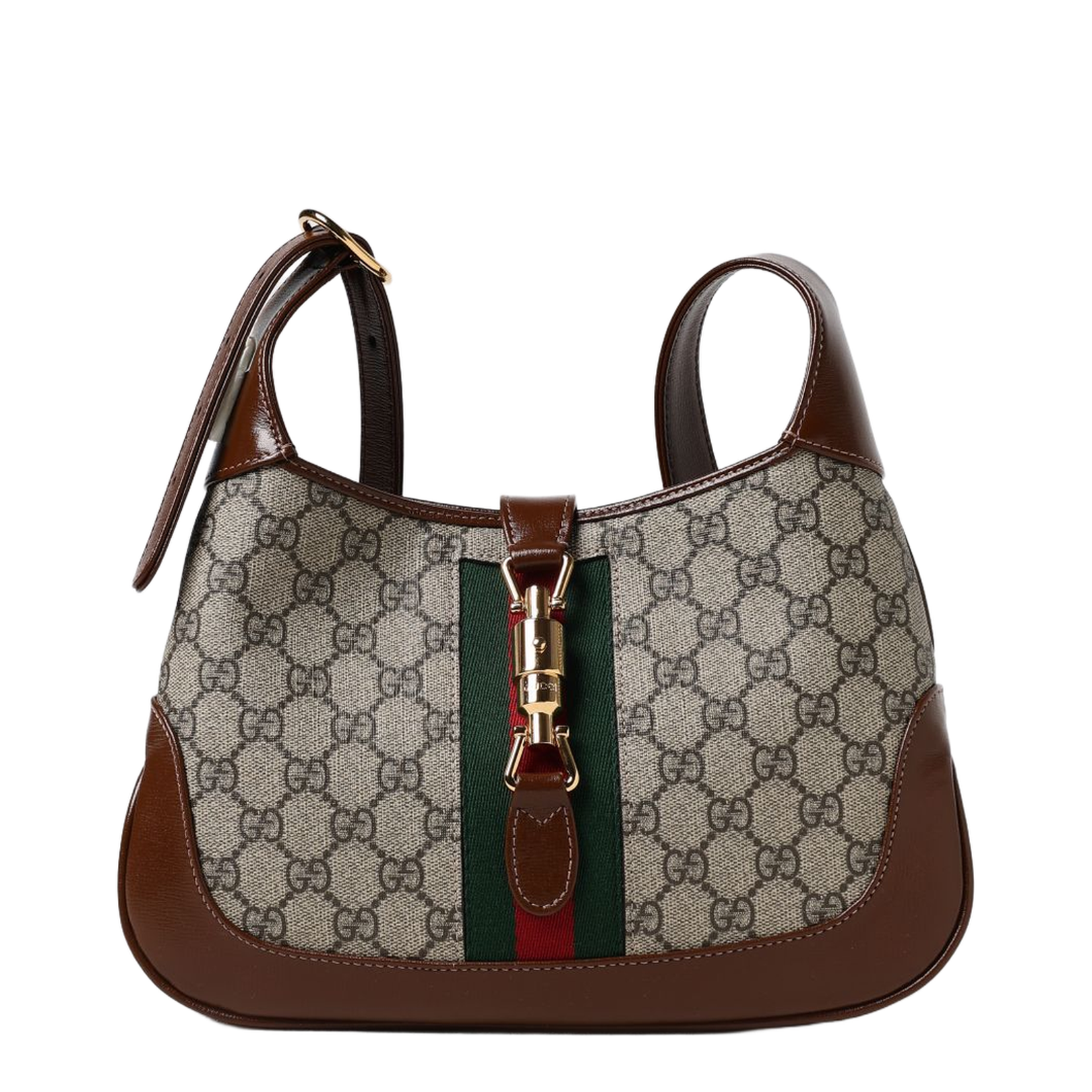 Ophidia Canvas Shoulder Bag - Brown - Image 5