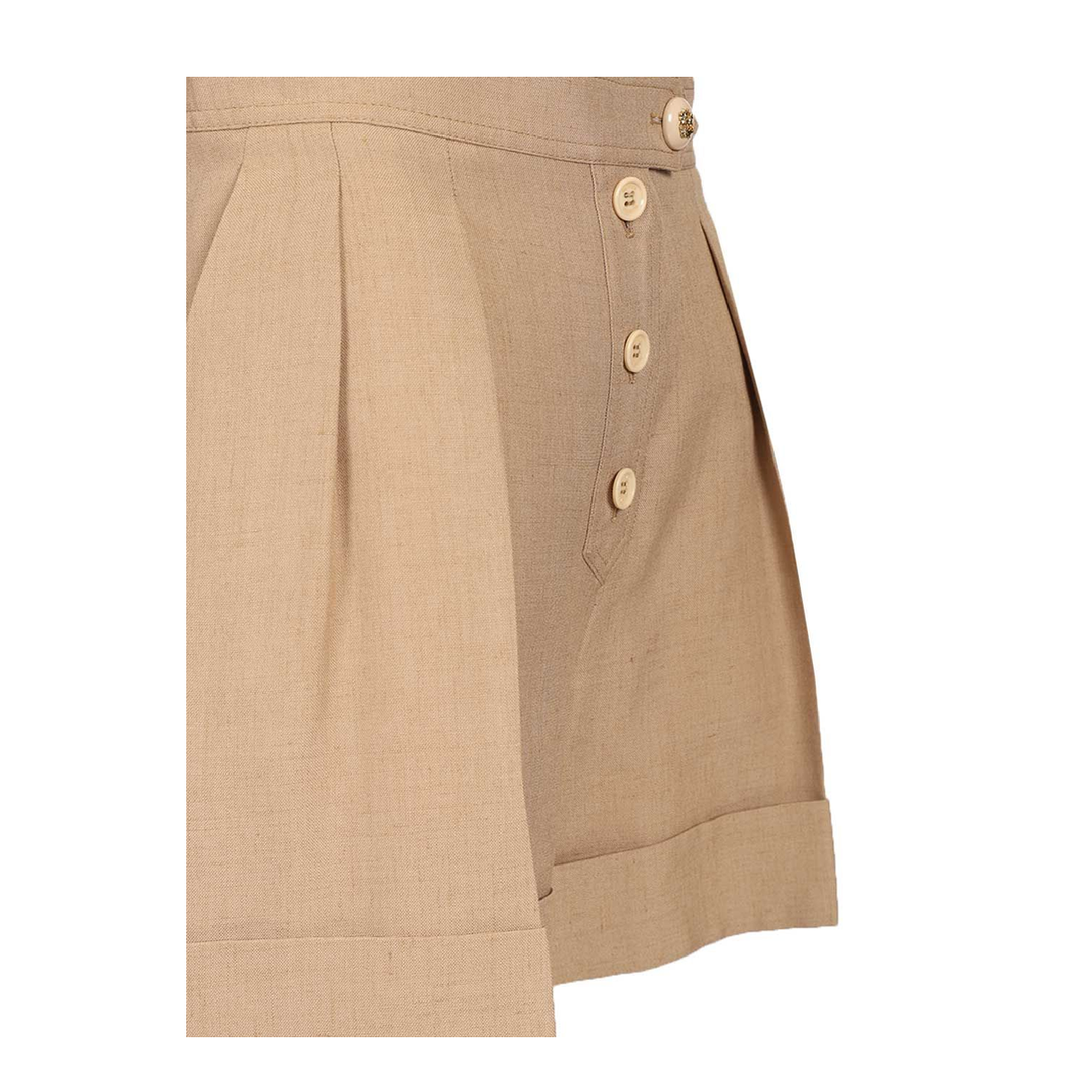 Biscuit Viscose Blend Shorts - Image 5