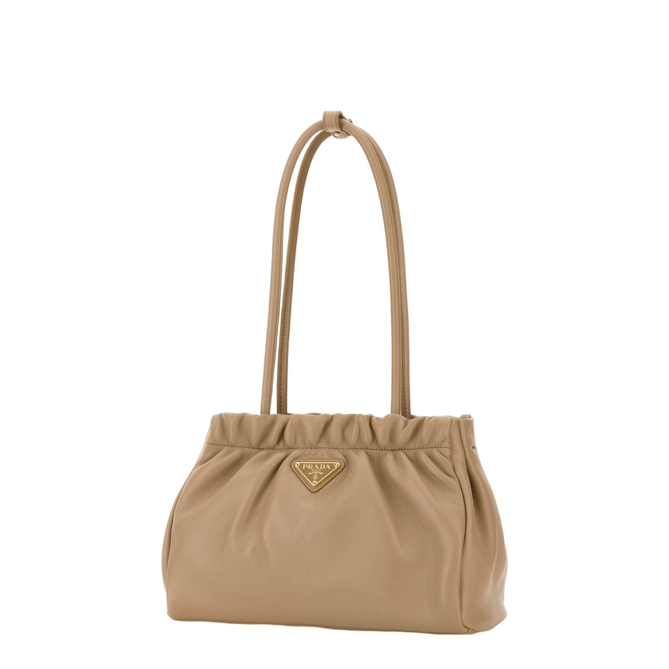Beige Nappa Leather Shoulder Bag - Image 2