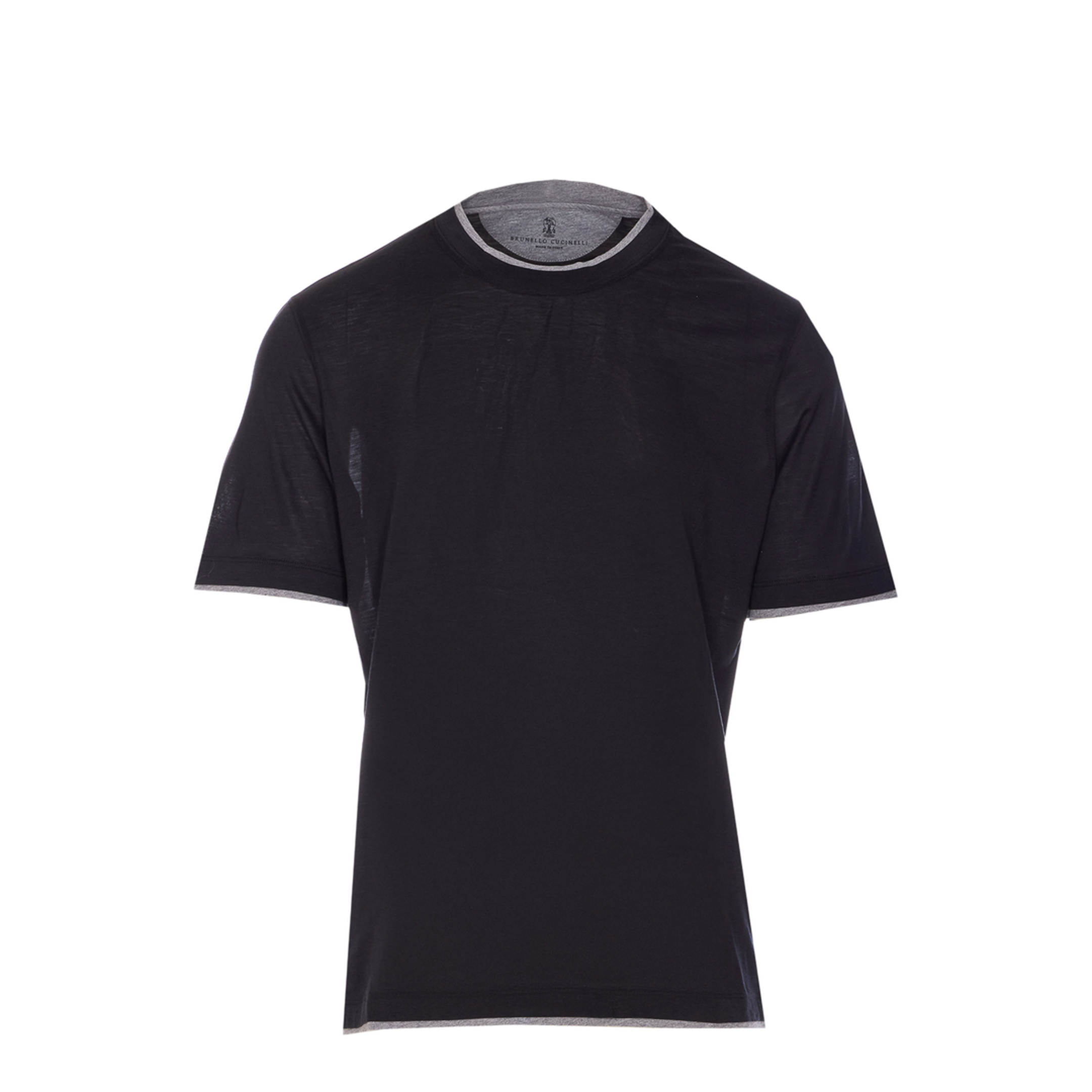 Layered-Effect Silk-Cotton T-Shirt - Image 1