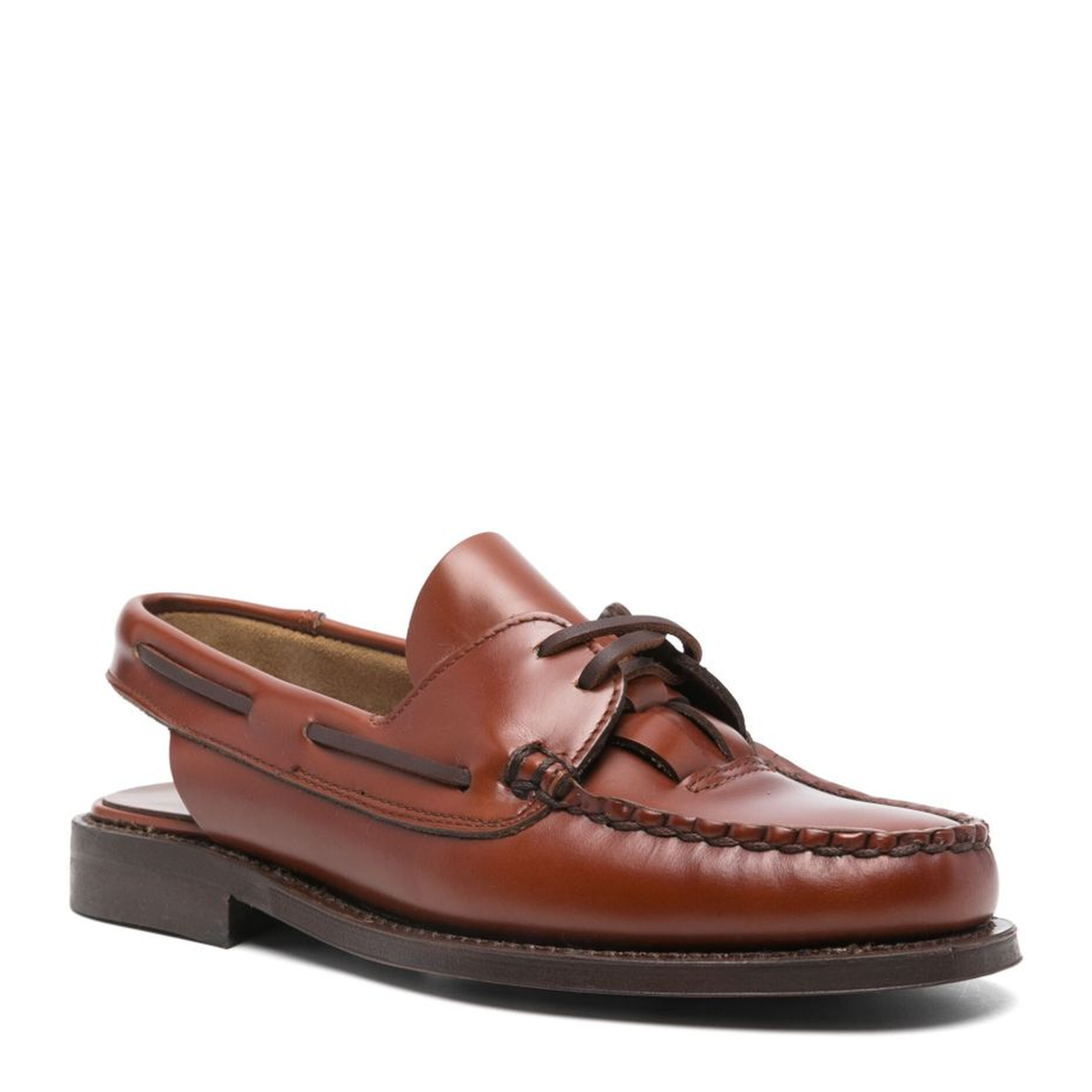 Flat Shoes Leather Brown - Image 2