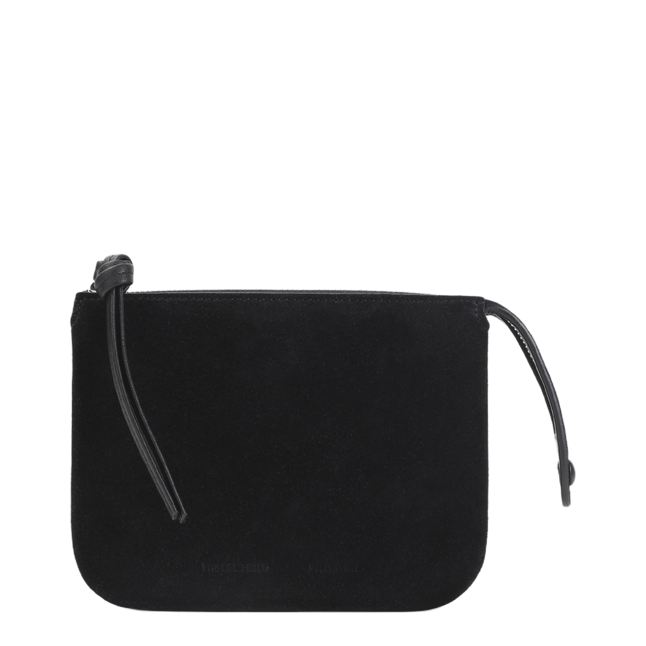 Small Calfskin Shoulder Bag - Black Suede - Image 3