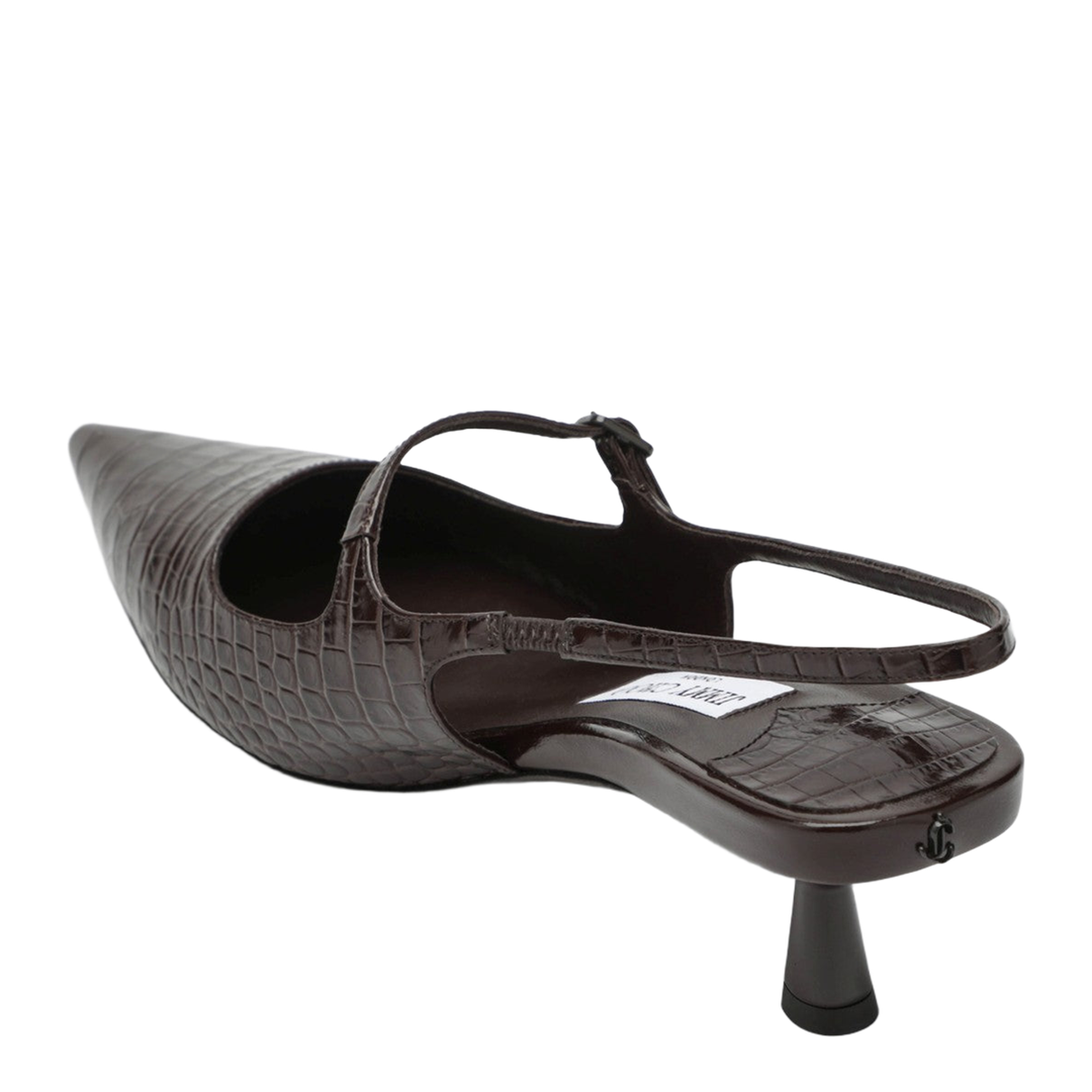 Brown Crocodile Effect Neckline - Image 2