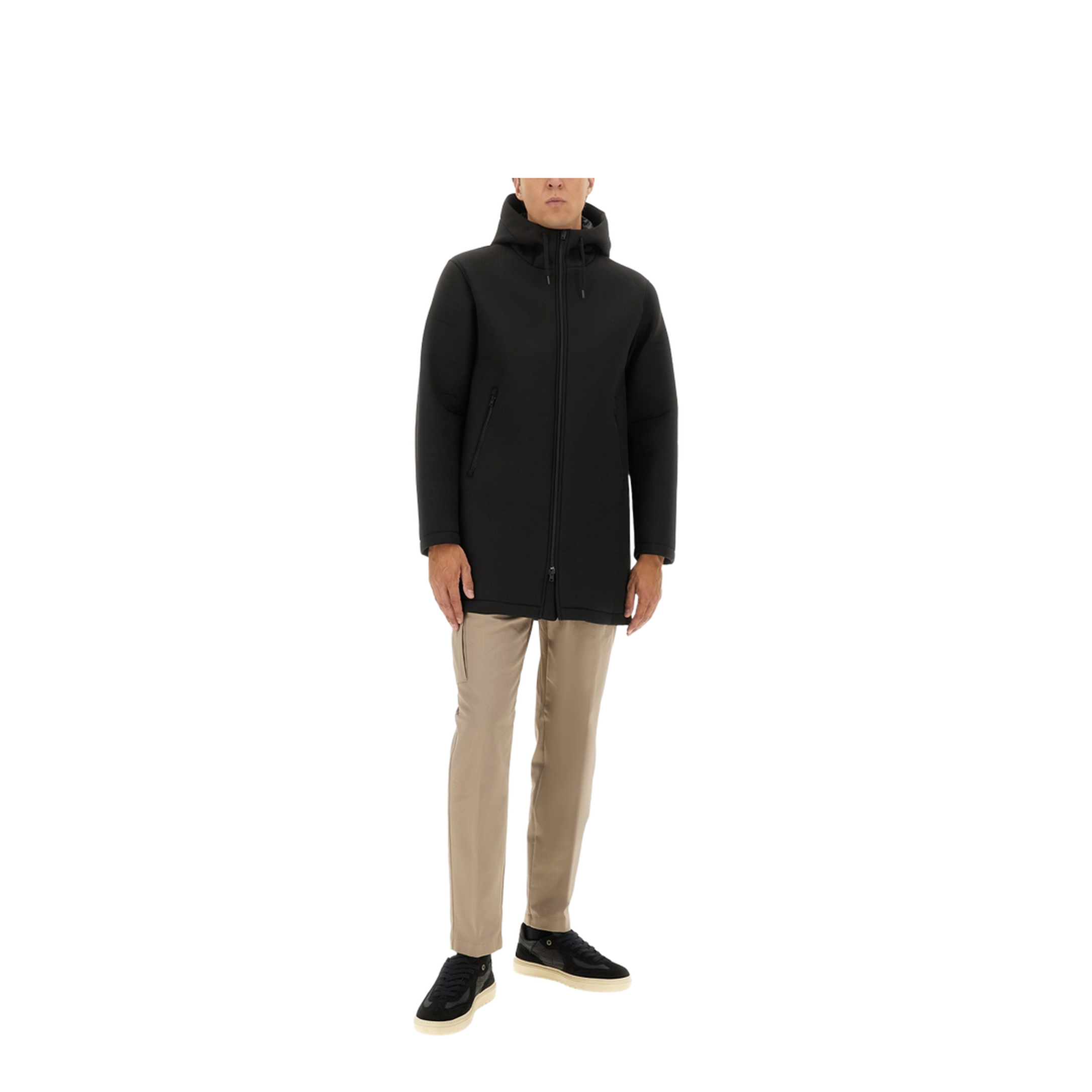 Long Parka in Three Layers Scuba - Image 2