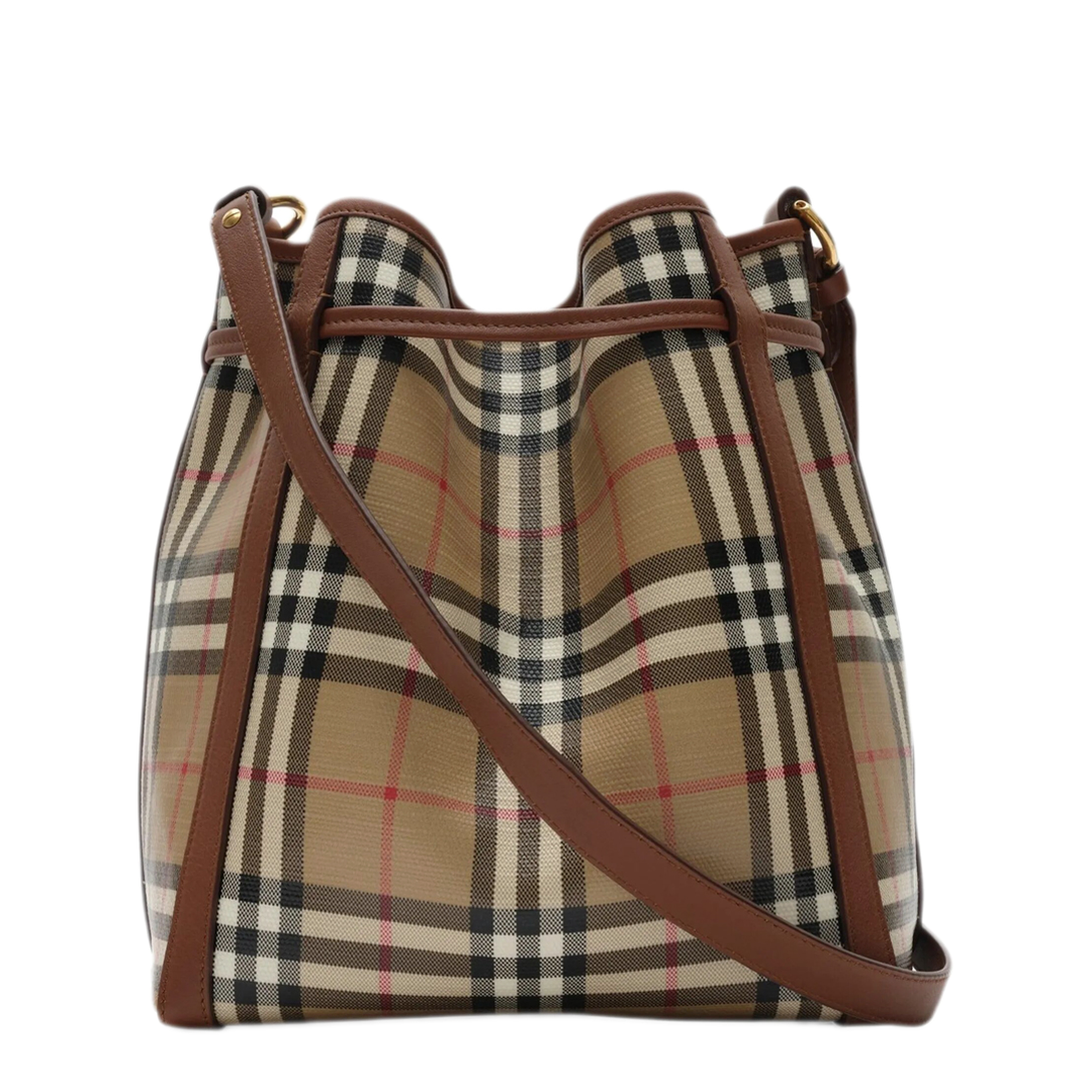 Mini Check Bucket Bag - Archive beige - Image 4