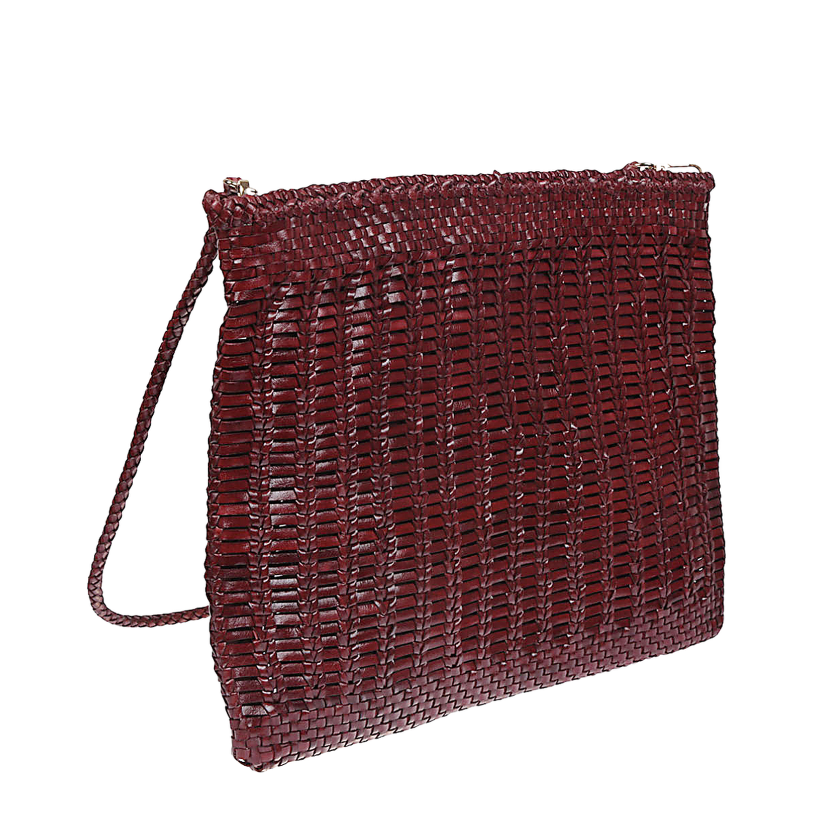 Calfskin Shoulder Bag - Dark Red Bordeaux - Image 3