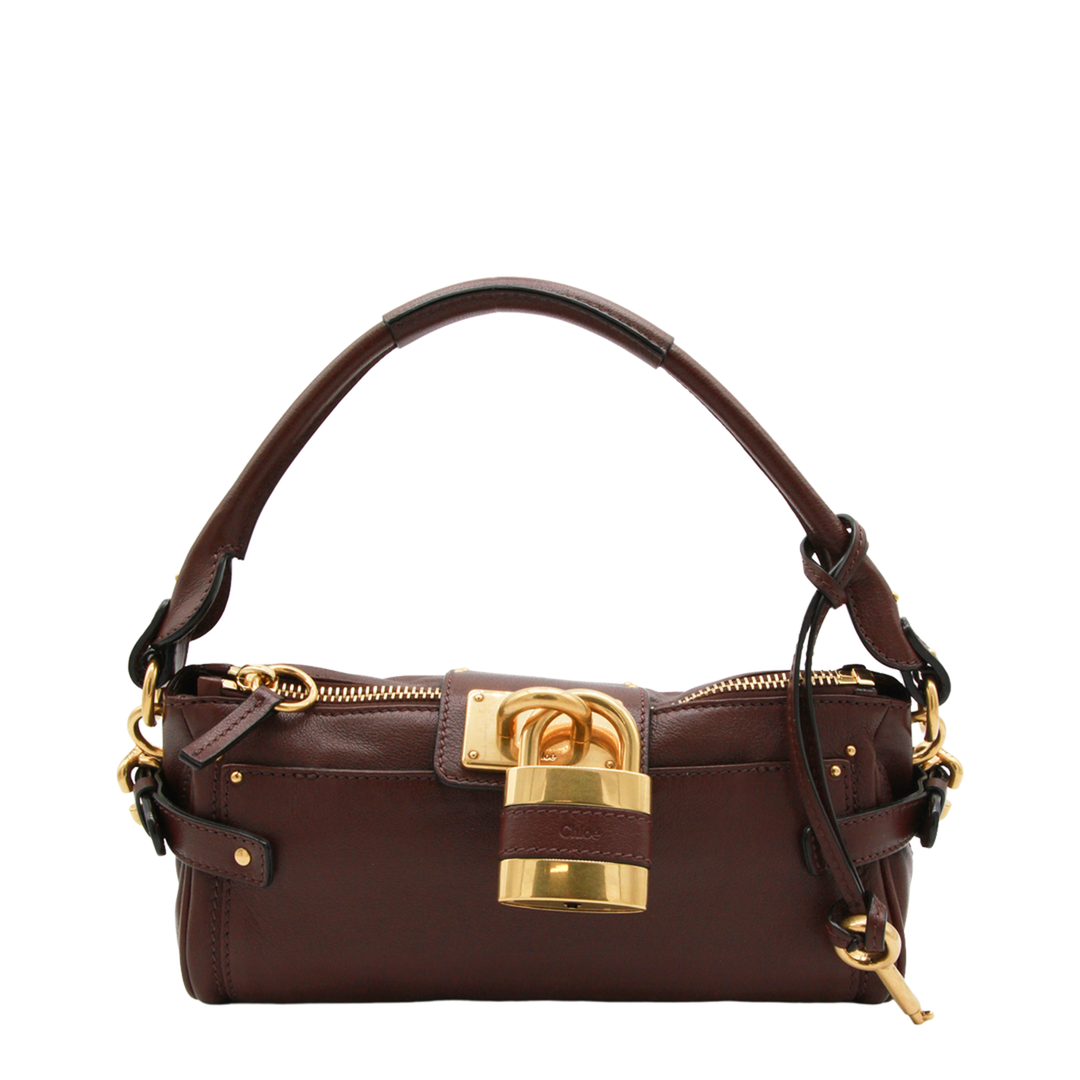 Paddington Small Grained Buffalo Leather Shoulder Bag - Crafty Brown - Image 1