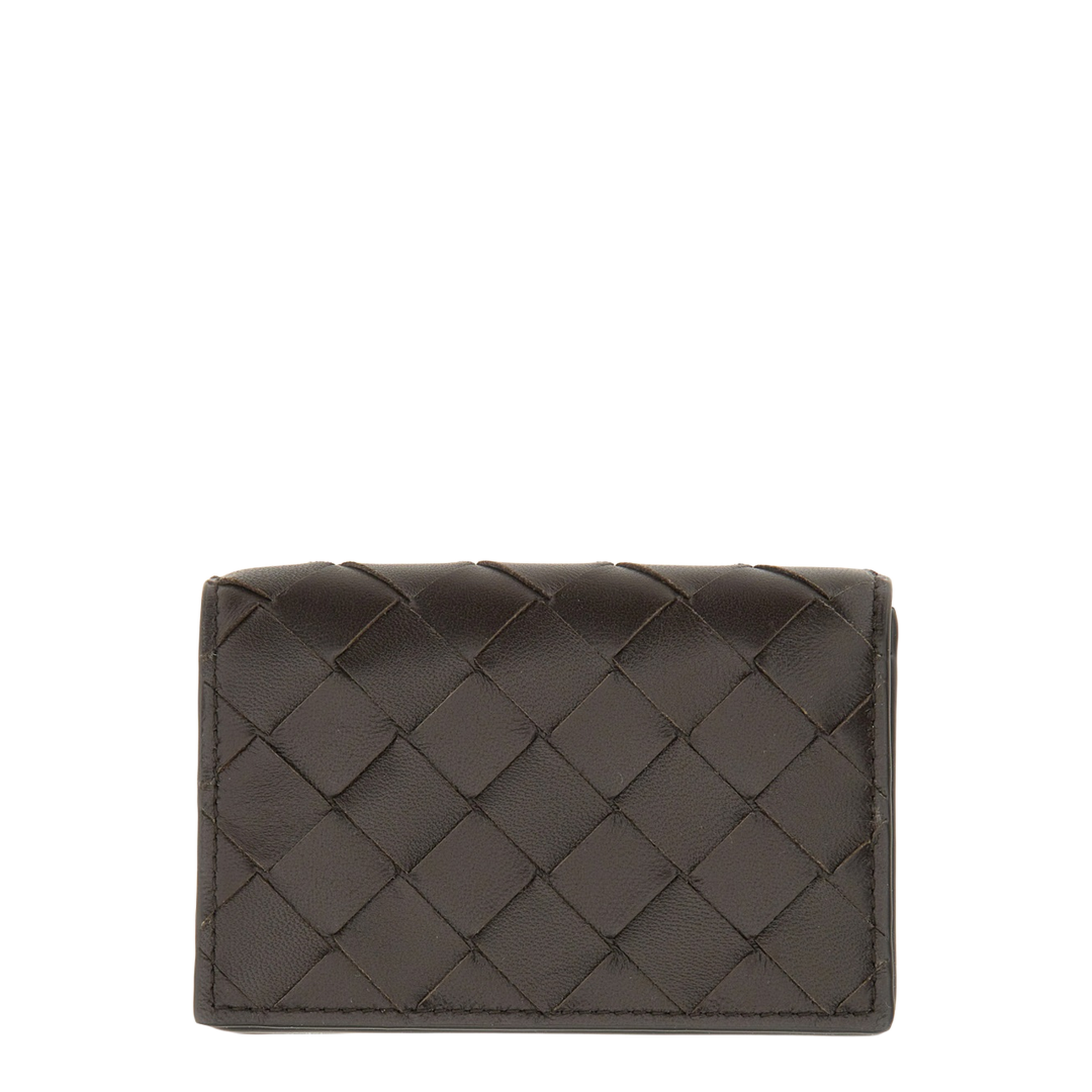 Bottega Veneta Intrecciato Business Card Case in Fondant - Image 1