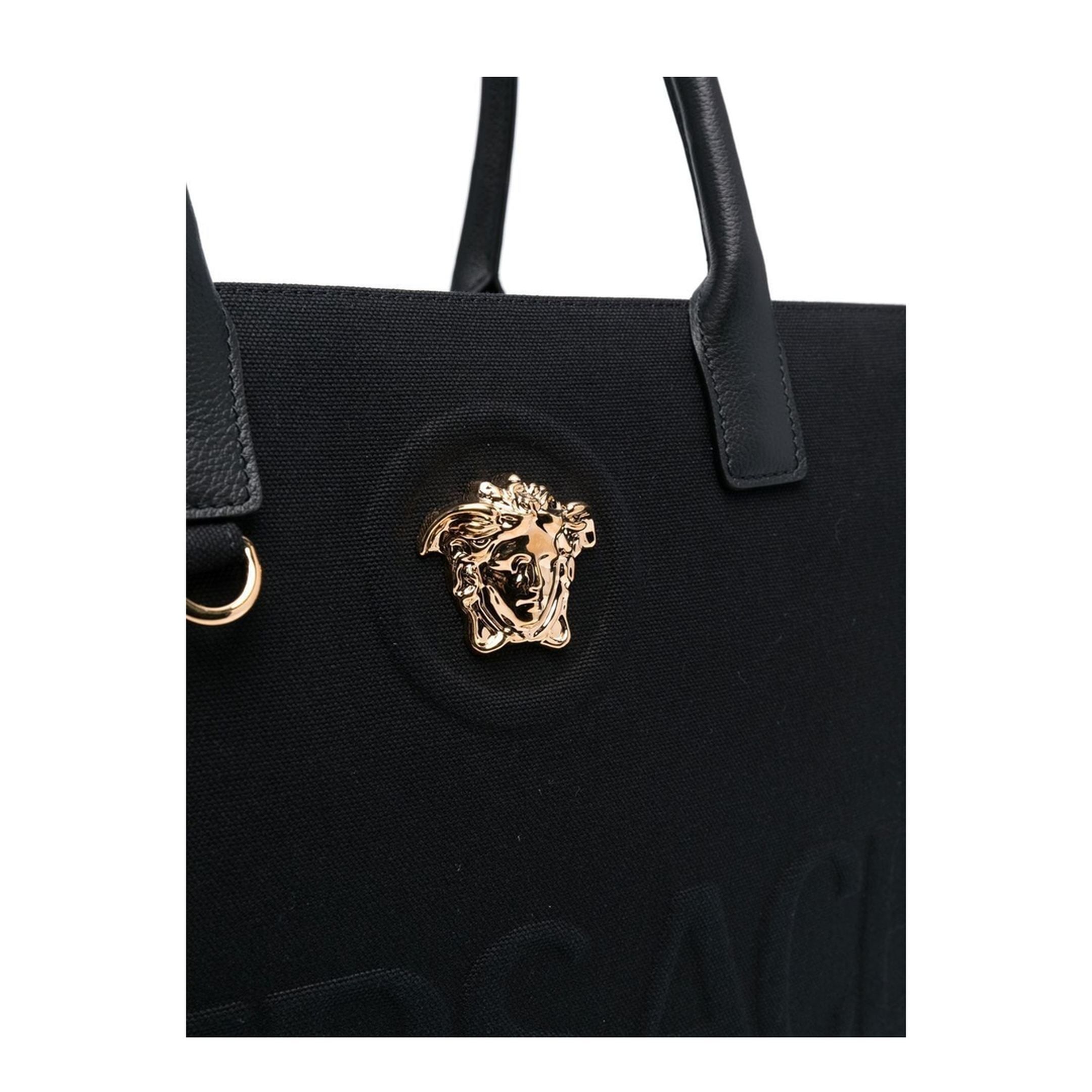 La Medusa Large Canvas Tote - Black + Gold - Image 6