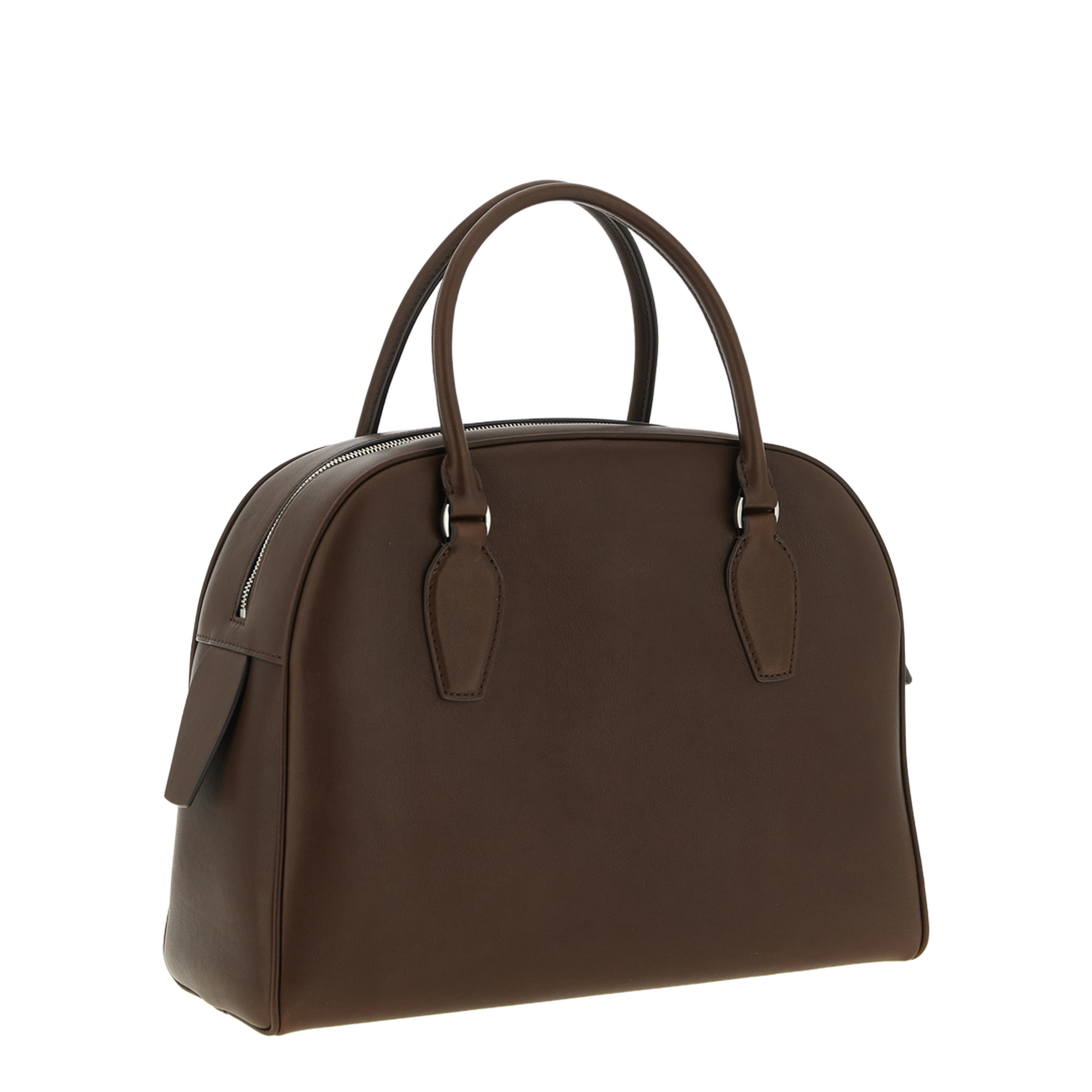 India 12.00 Medium Calfskin Bowling Bag - Brown - Image 2