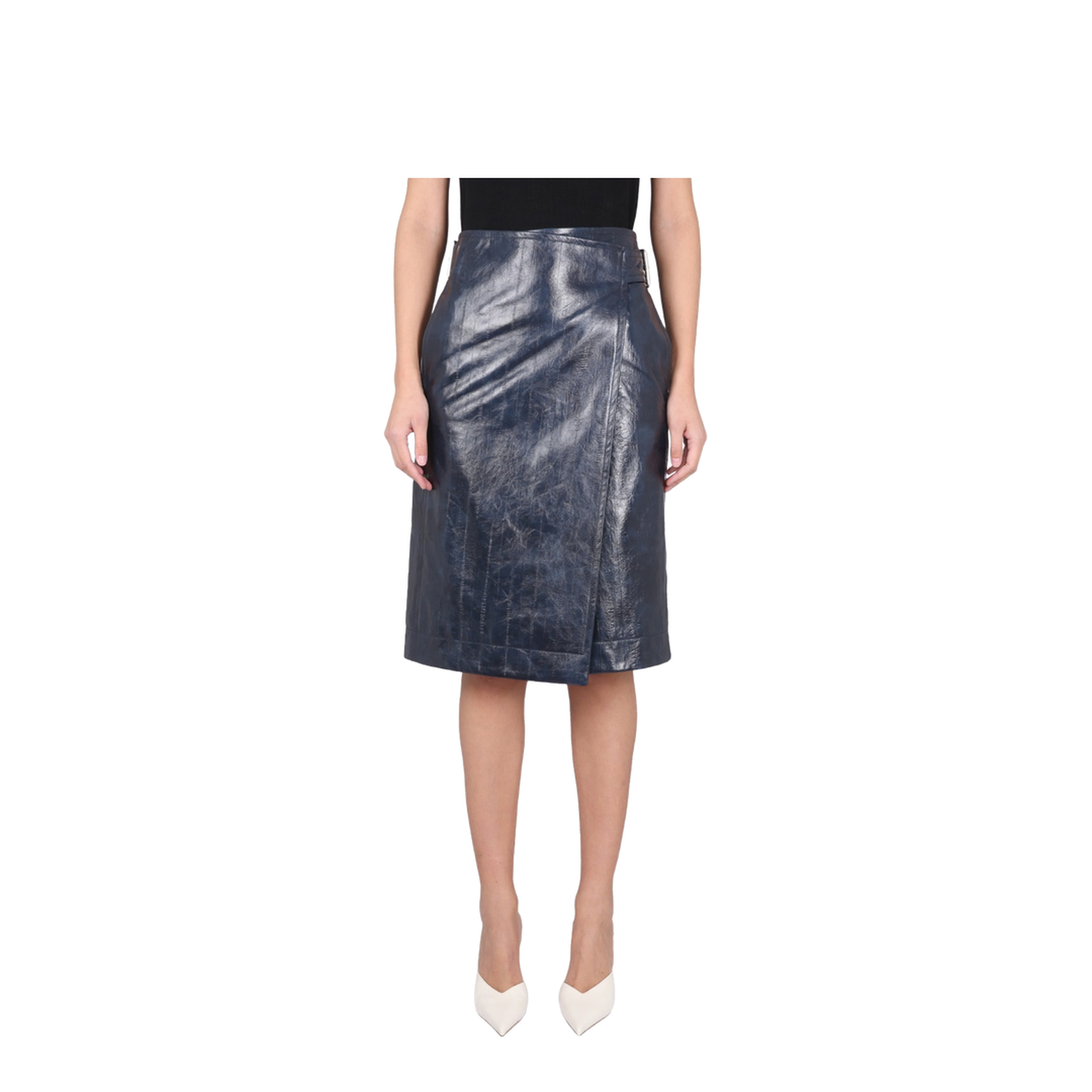Leather Midi Skirt - Image 1