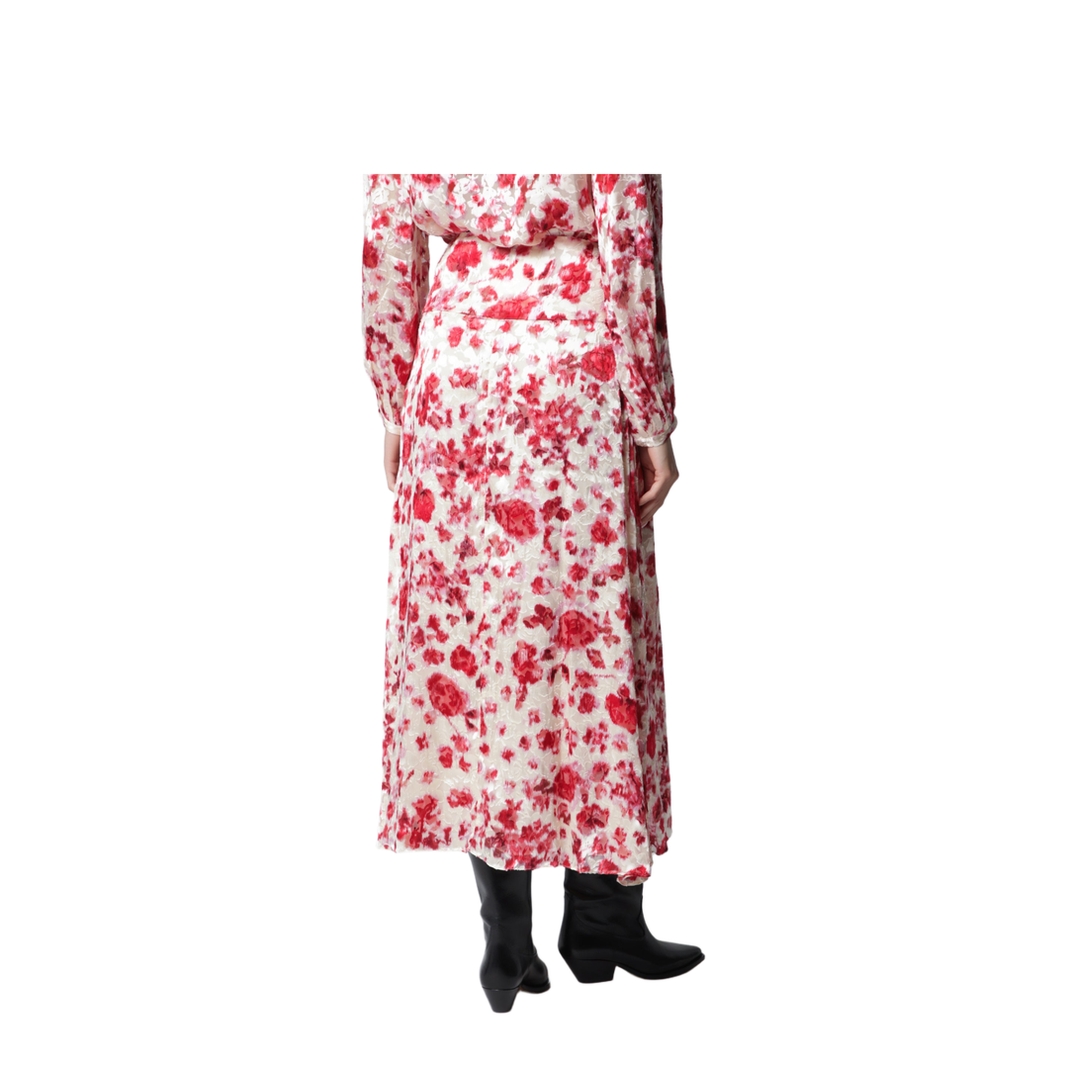 Hilza Skirt in Printed Silk Dévoré Georgette - Image 2