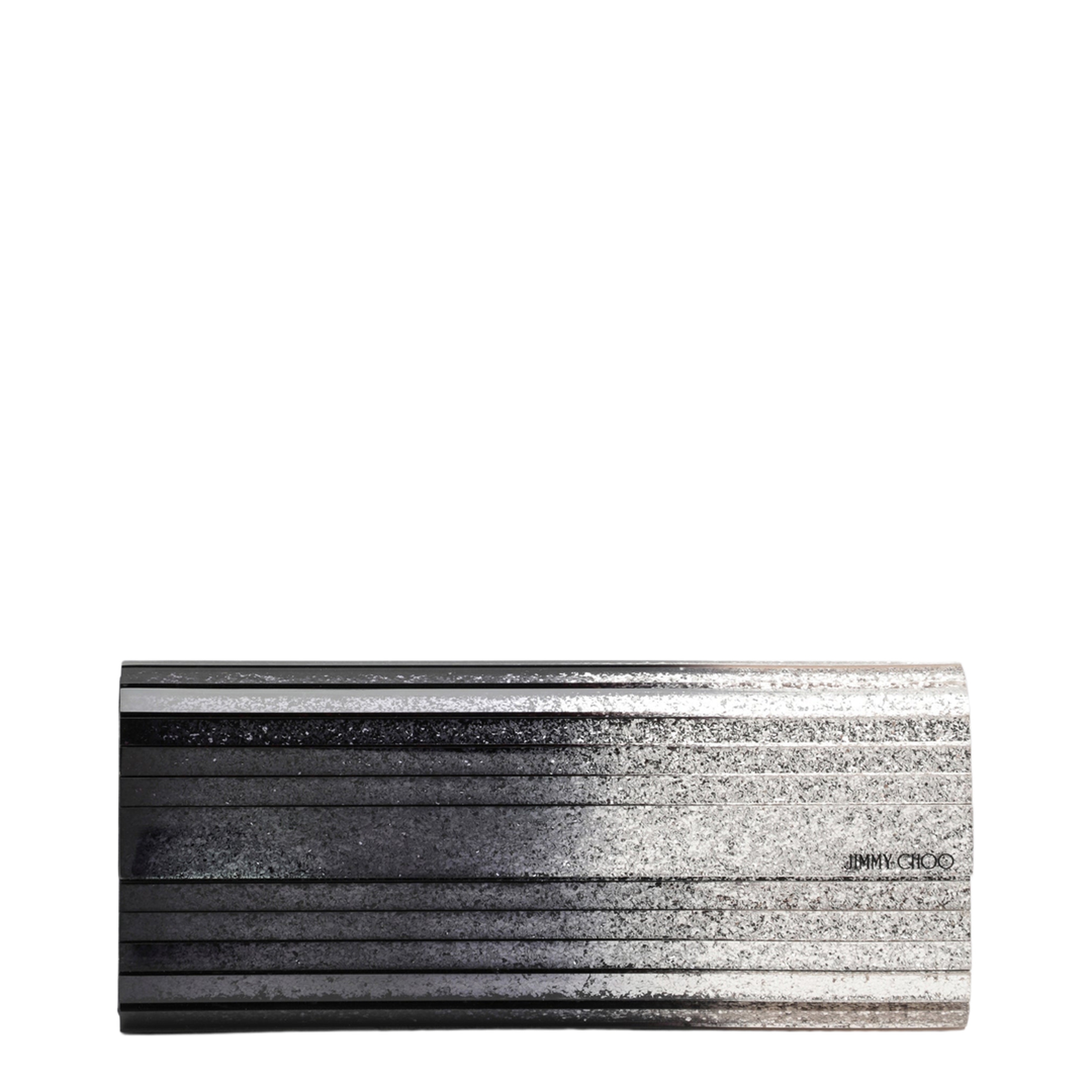 Black Champagne Sweetie Dégradé Glitter Fabric Clutch - Image 1