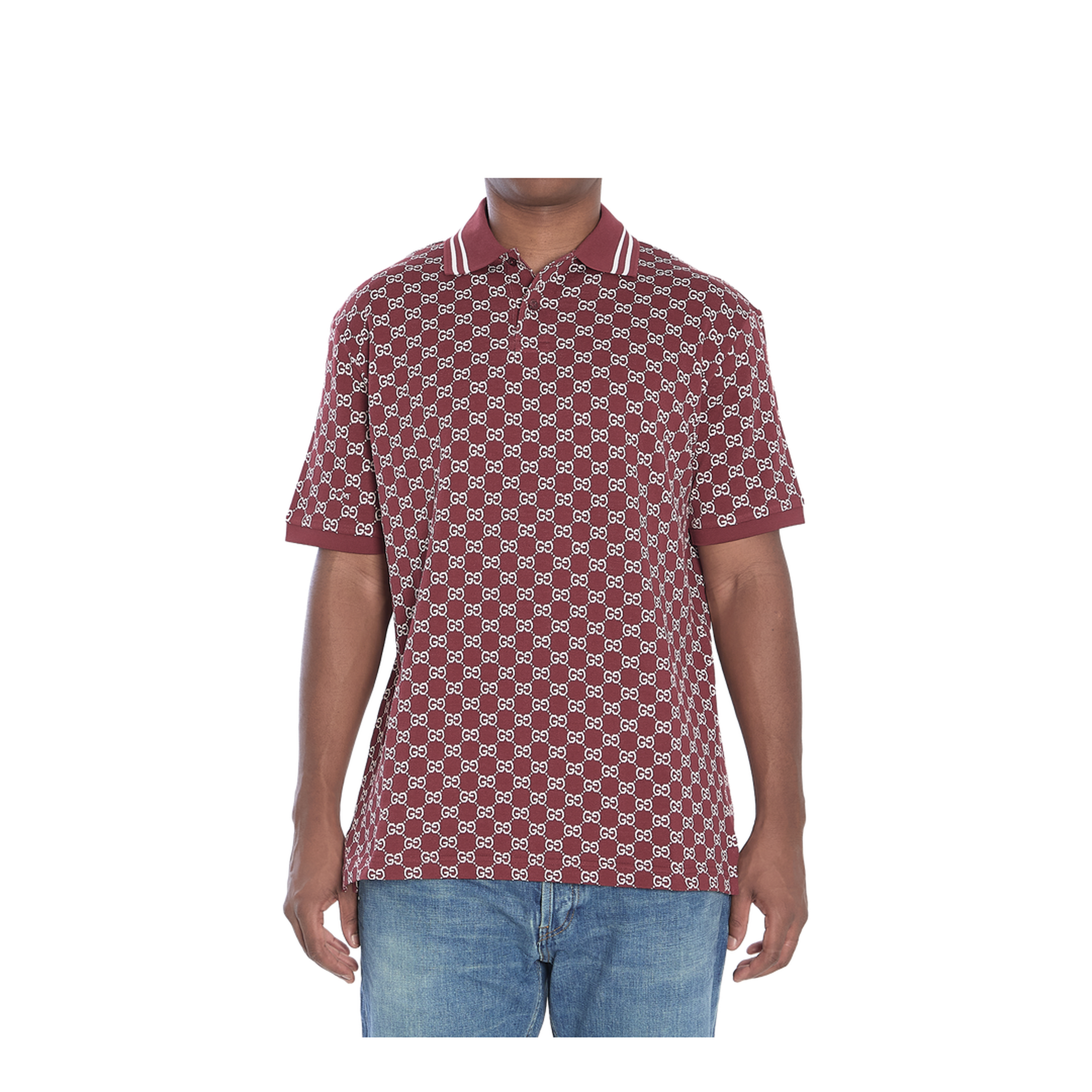 Cotton Piquet Jacquard Polo Shirt - Image 1
