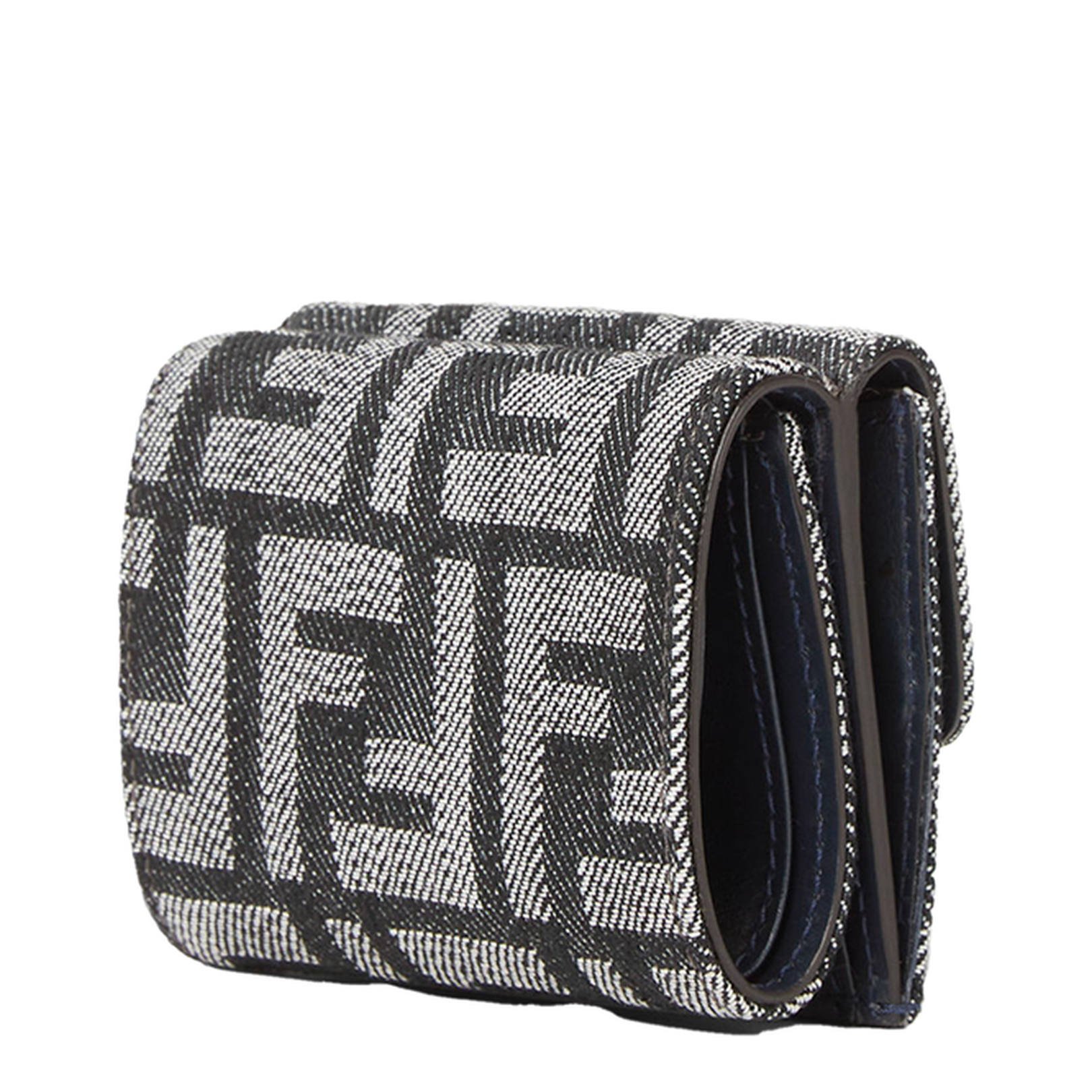 Baguette Micro Trifold Fabric Blue - Image 3