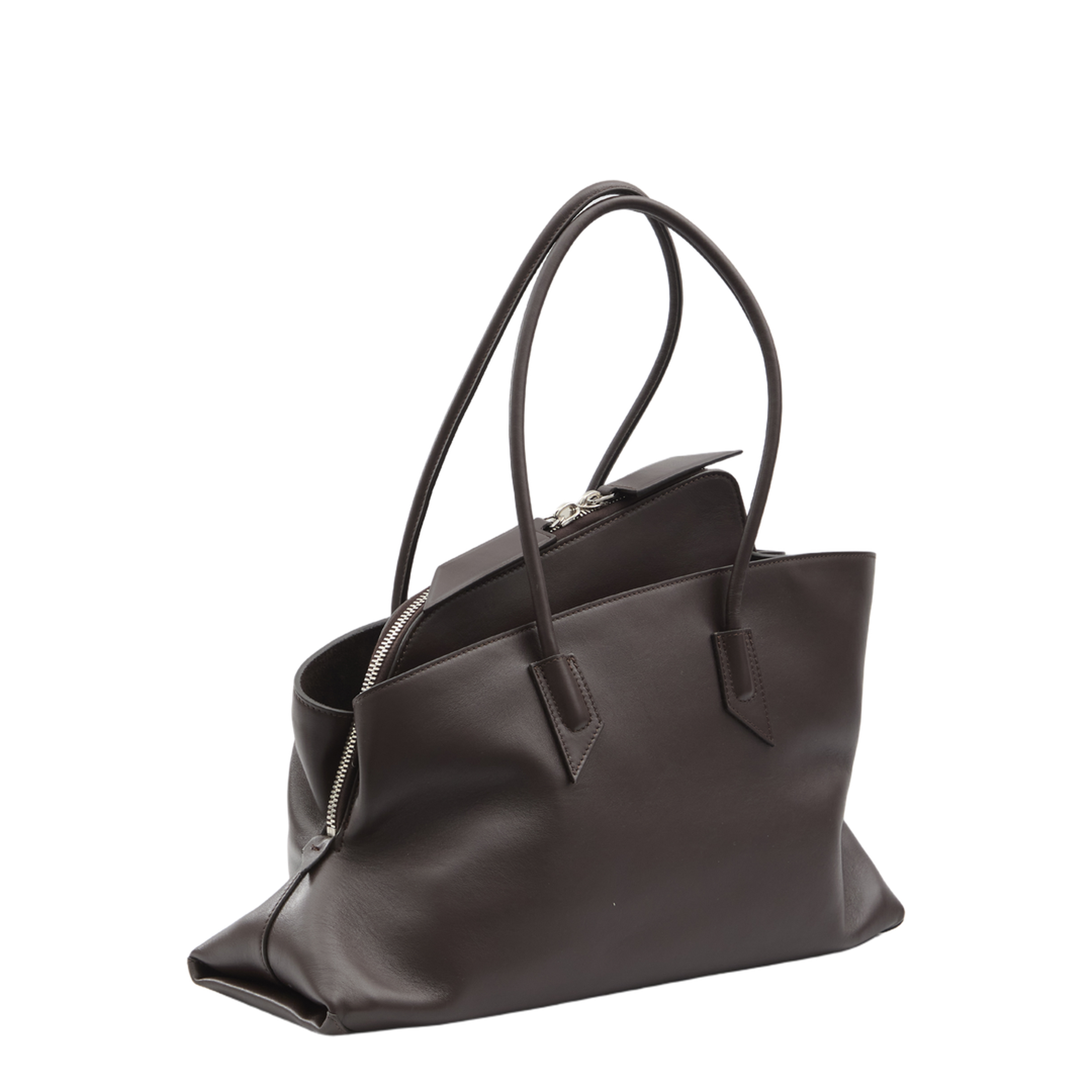 La Passeggiata Medium Calfskin Handbag - Dark Brown - Image 2