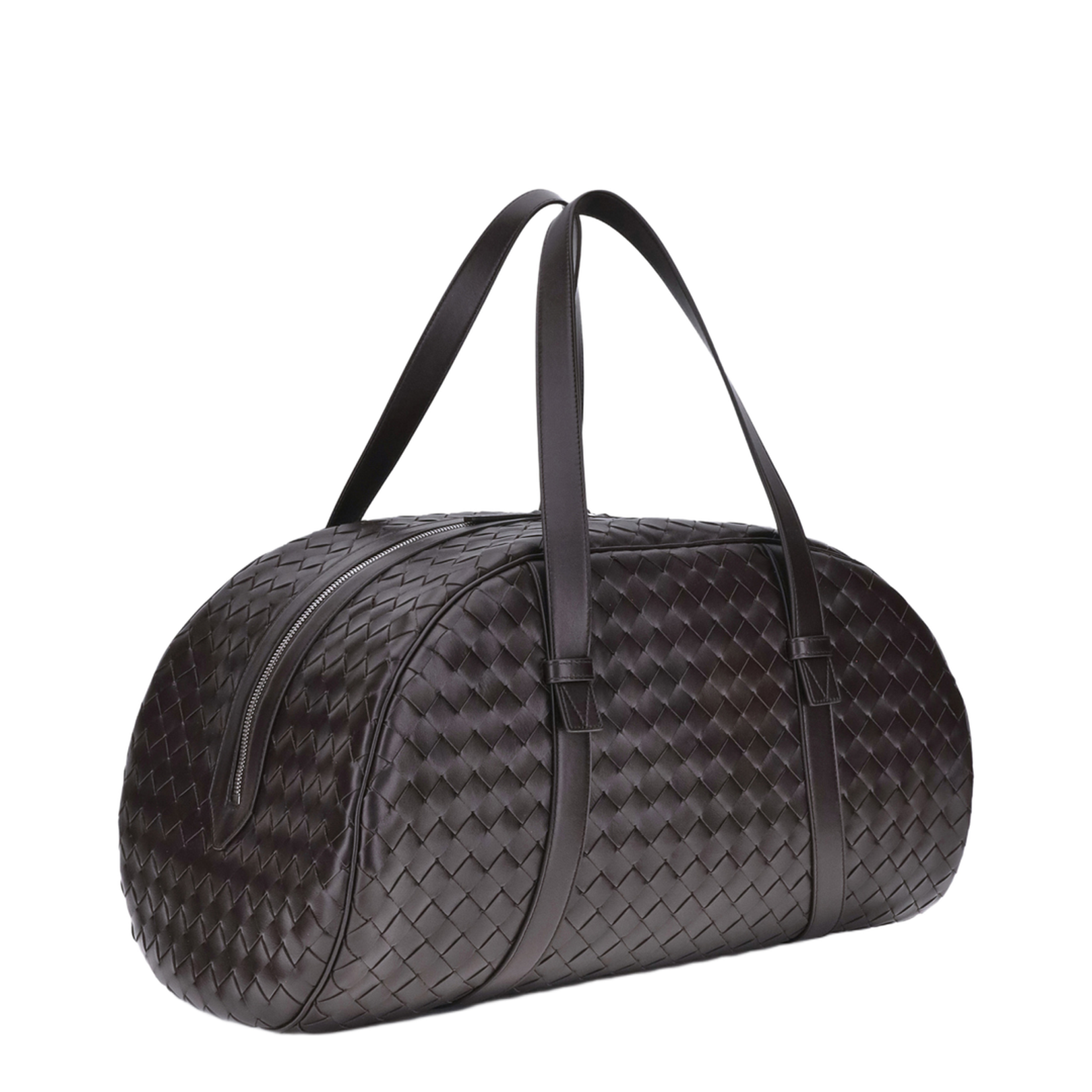 Intrecciato Leather Duffel Bags - Black - Image 2