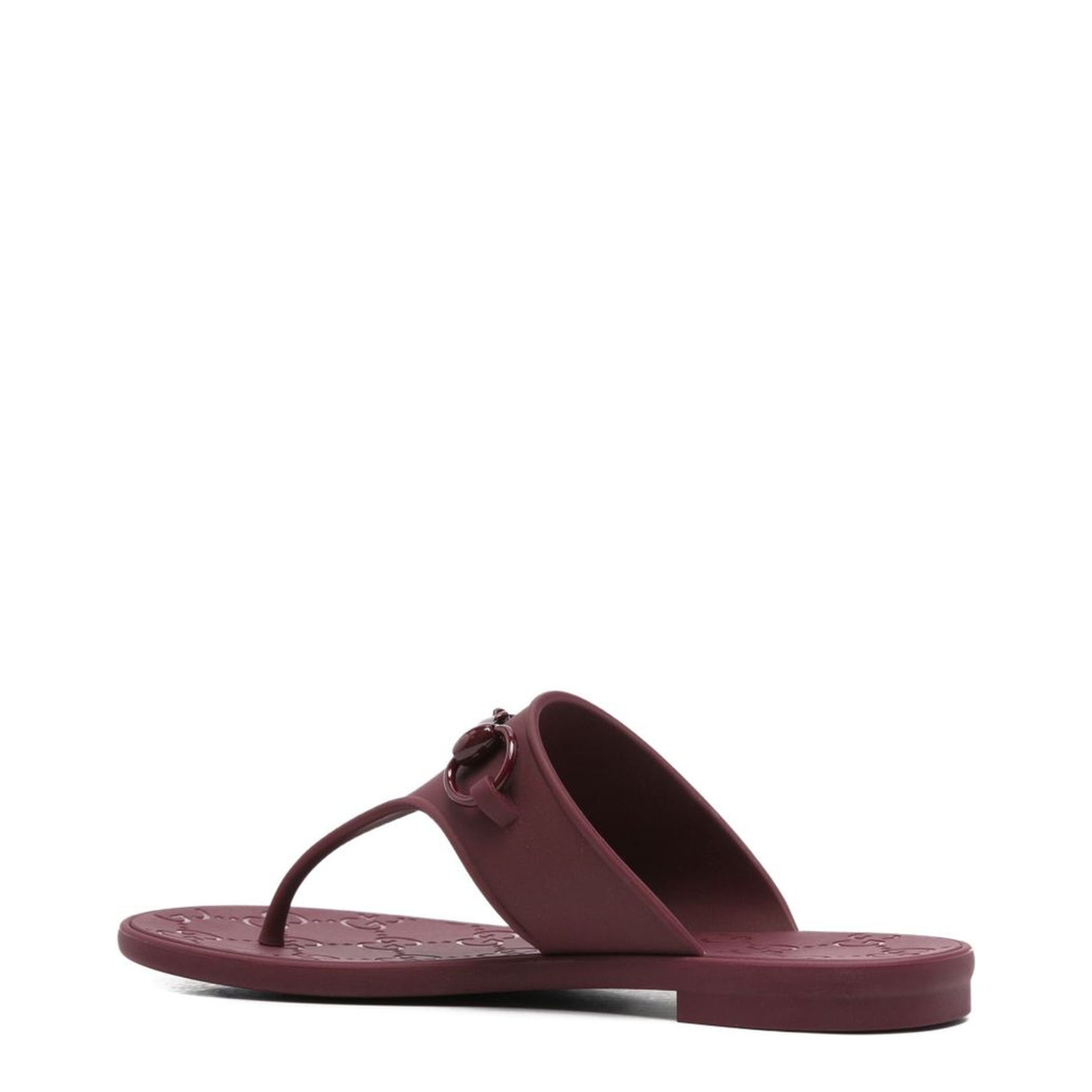 Thong Sandal with Horsebit in Rosso Ancora Rubber - Image 4
