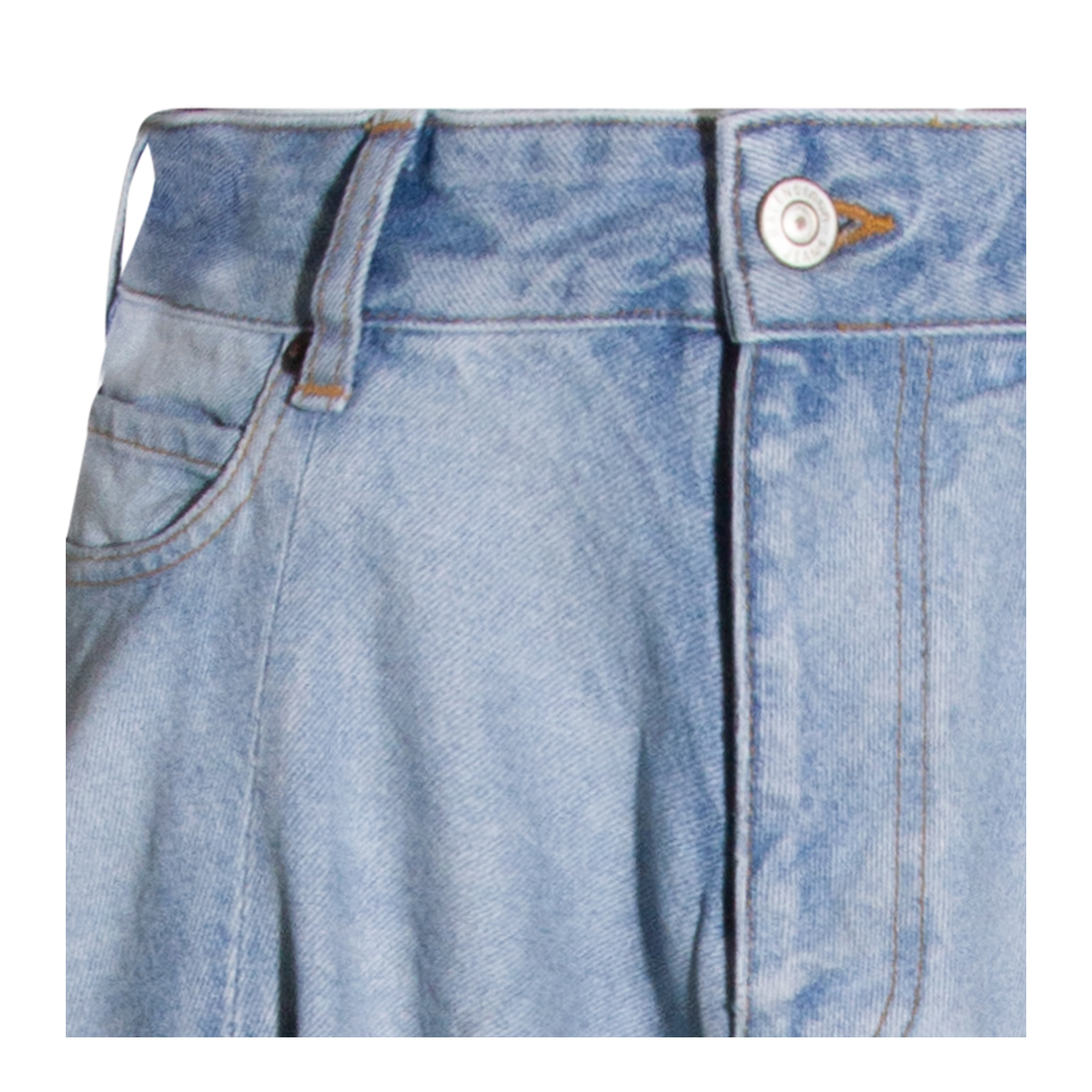Godet Maxi Skirt in Dirty Light Blue - Image 5