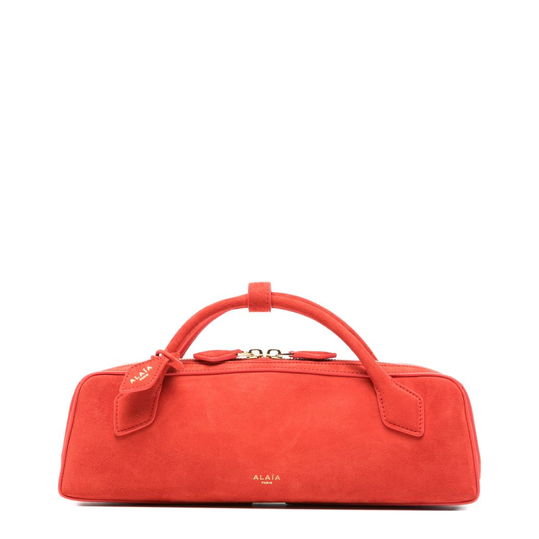 Le Teckel Suede Clutch - Garnet Red - Image 1