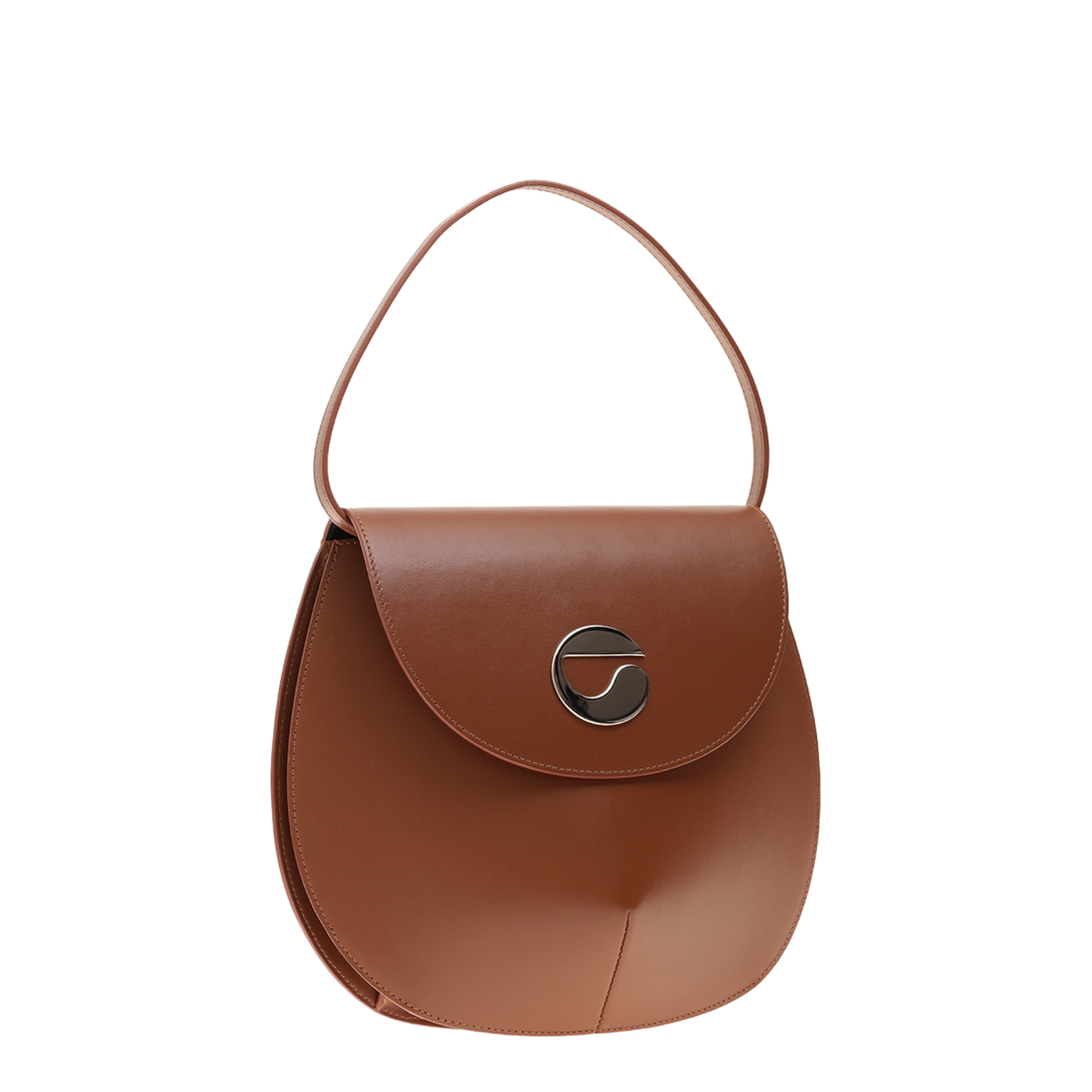 U.F.O. One Size Cow Leather Top-Handle Bag - Camel - Image 2
