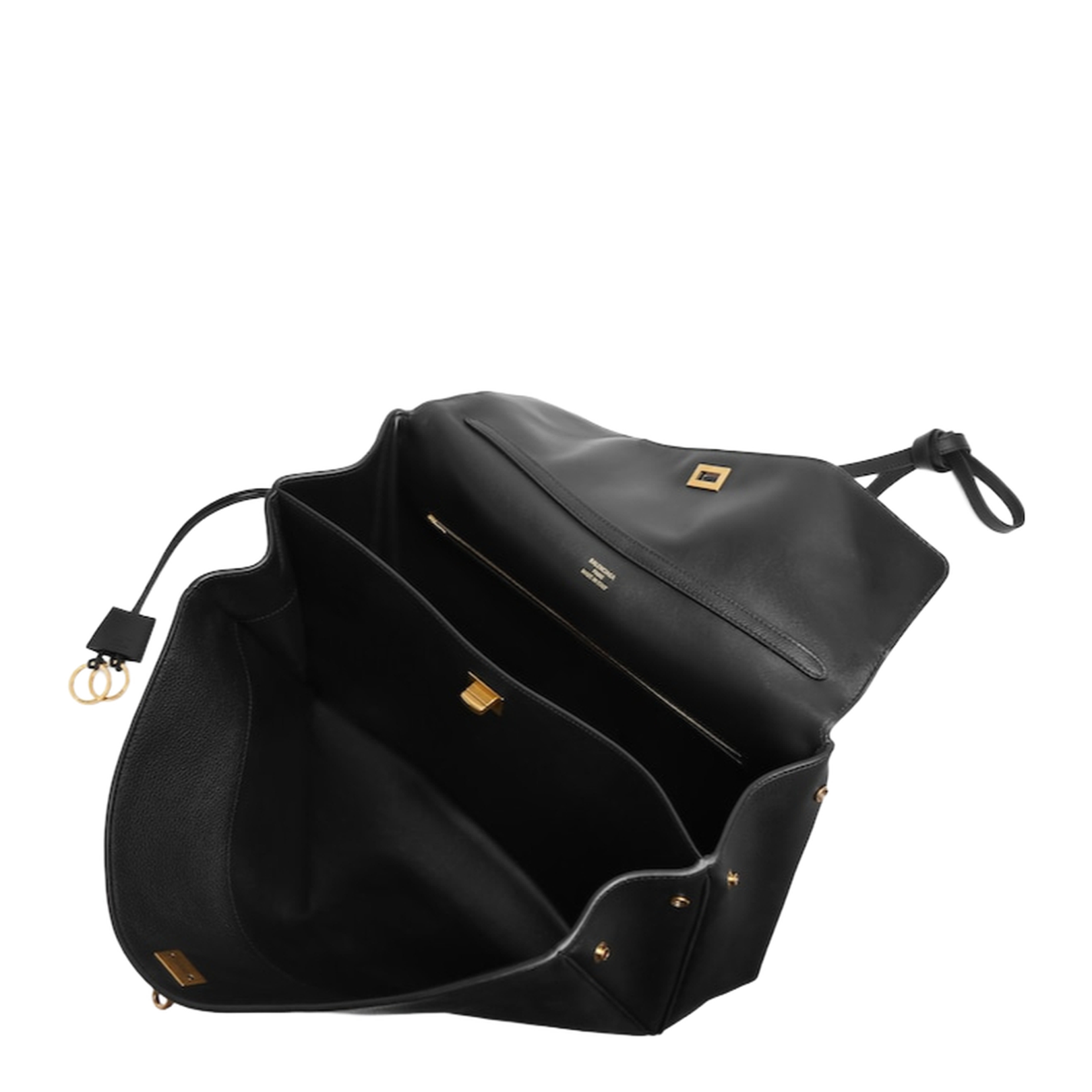 Women's Rodeo Handbag Large Grained Calfskin in Black - Image 5