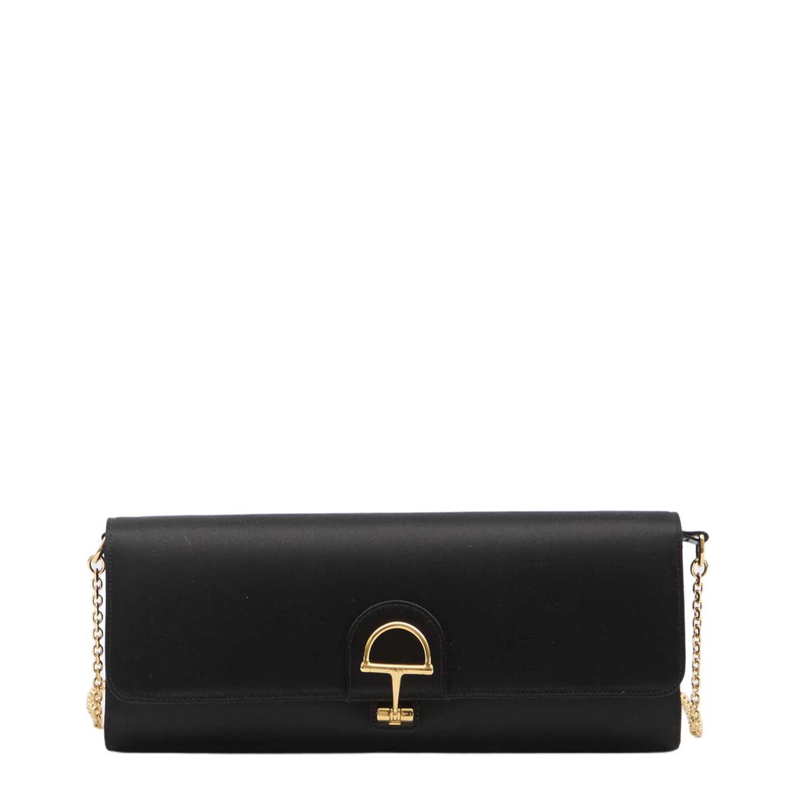 Black Silk Satin Clutch - Image 1