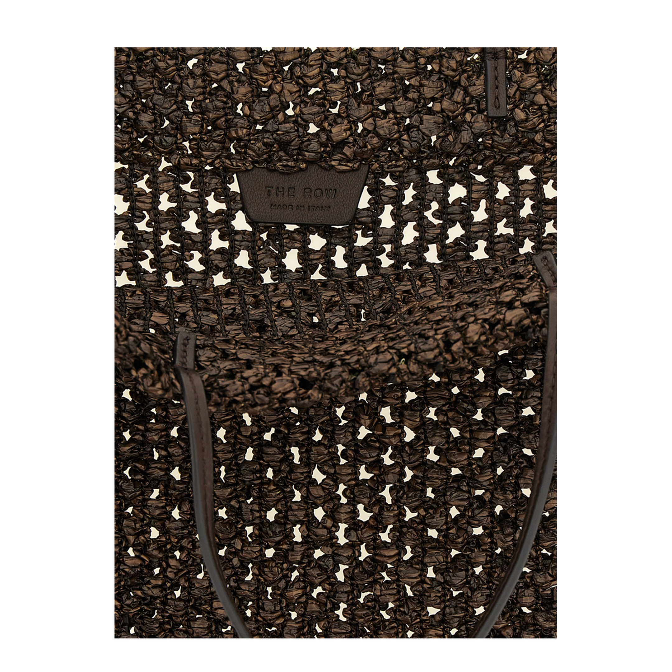 Barn Mini Raffia Nylon Tote - Dark Brown - Image 4