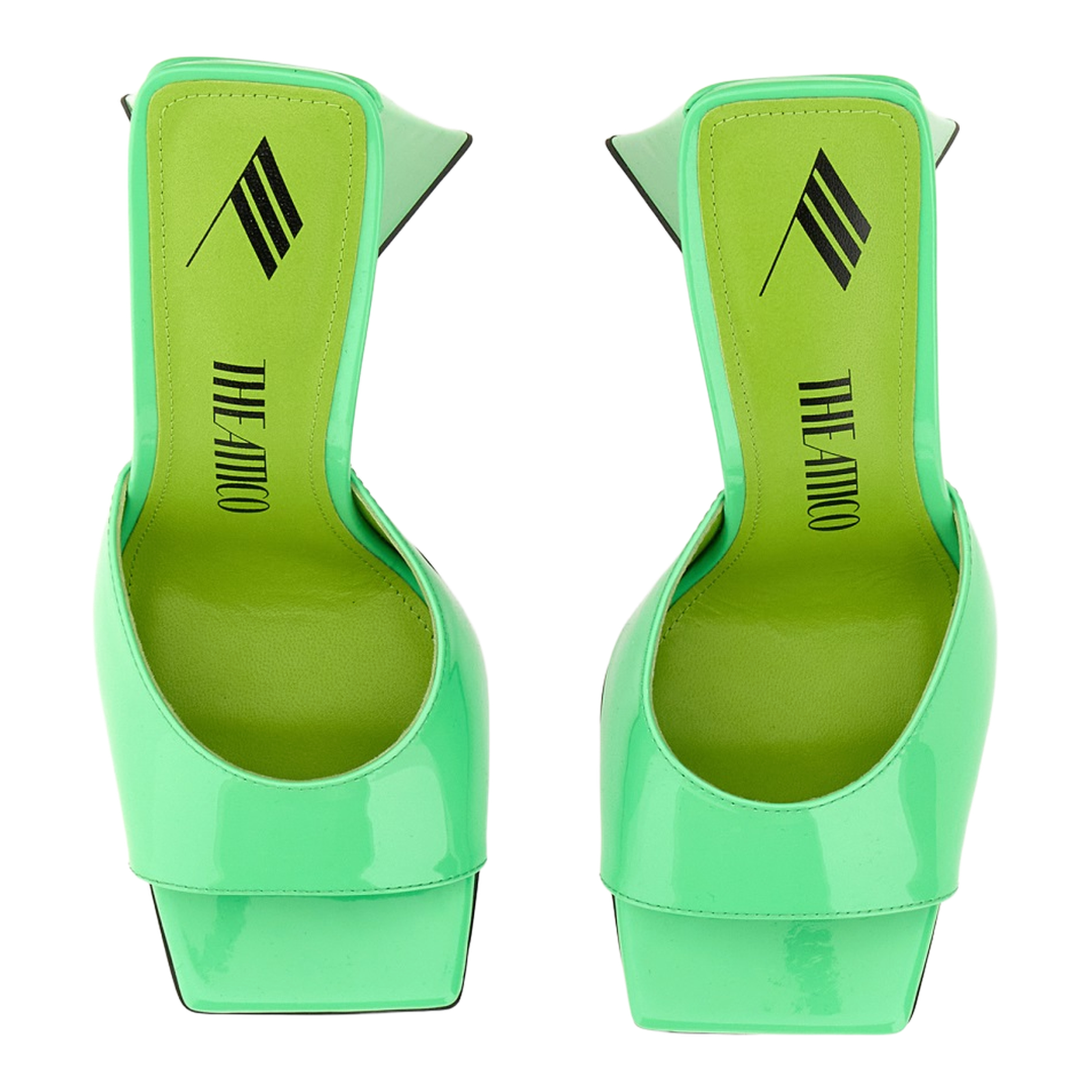 Neon Green Patent Mules - Image 4