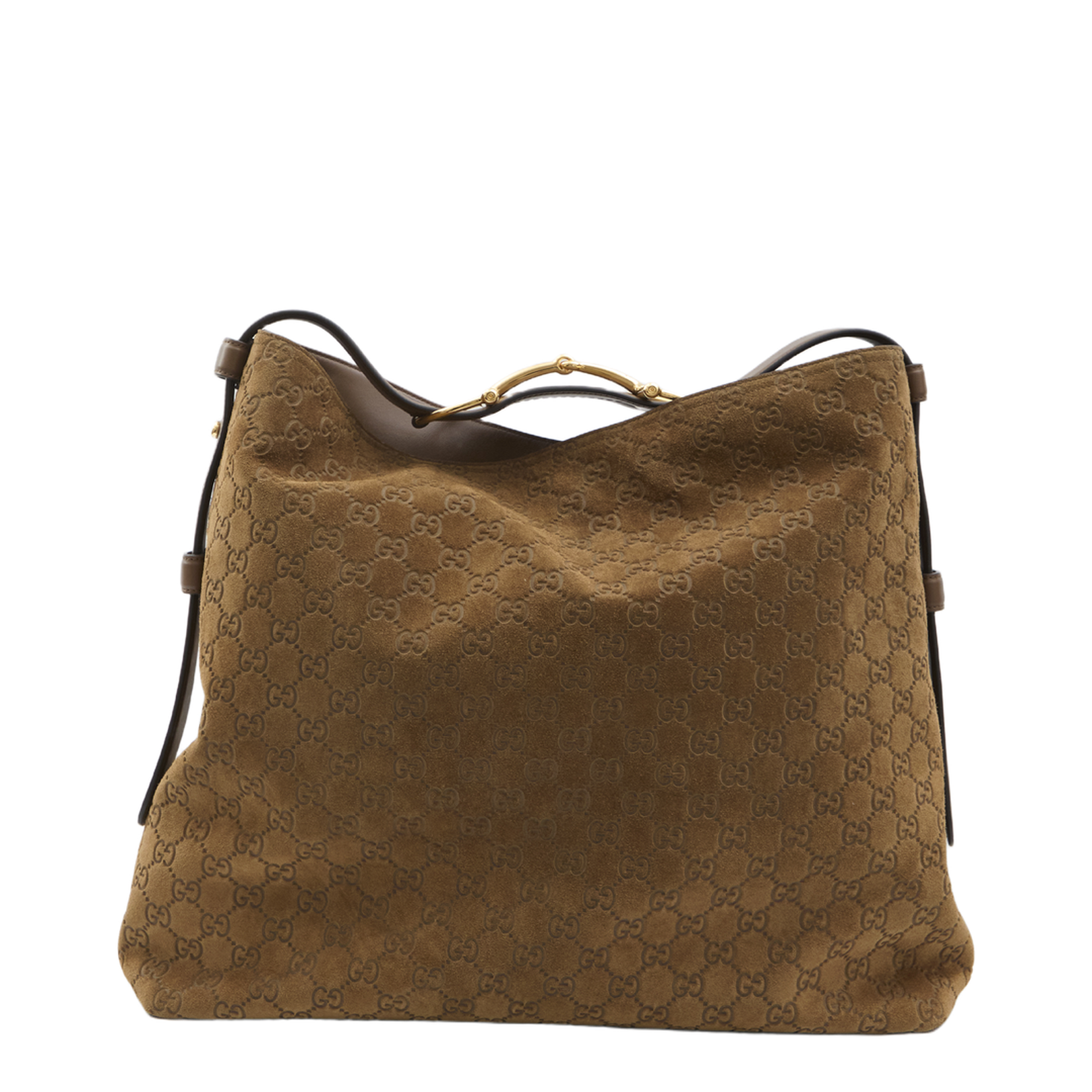 Beatrix Large Suede Tote Bag in Brown - Image 1