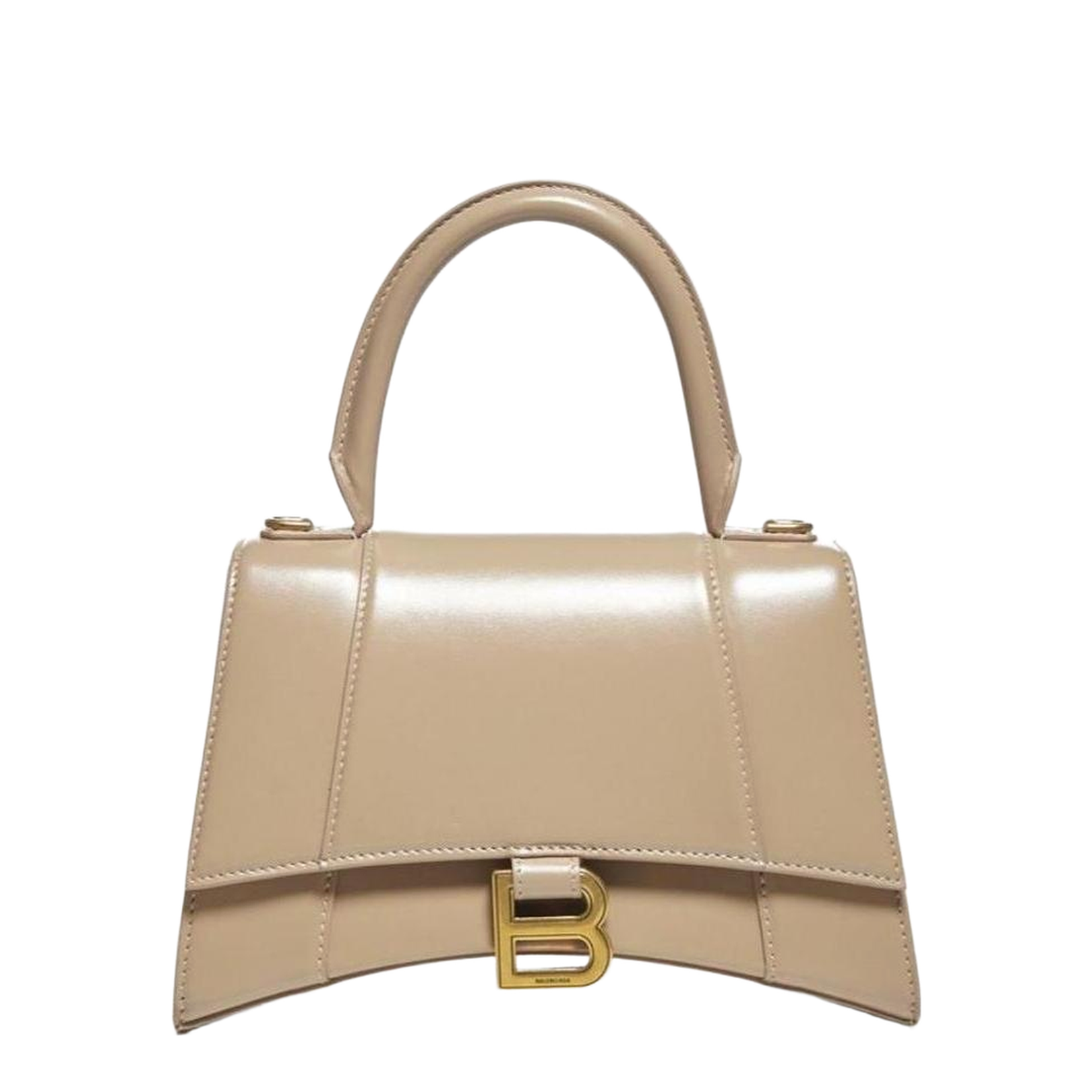 Hourglass Top Handle Bag Small Beige - Image 1