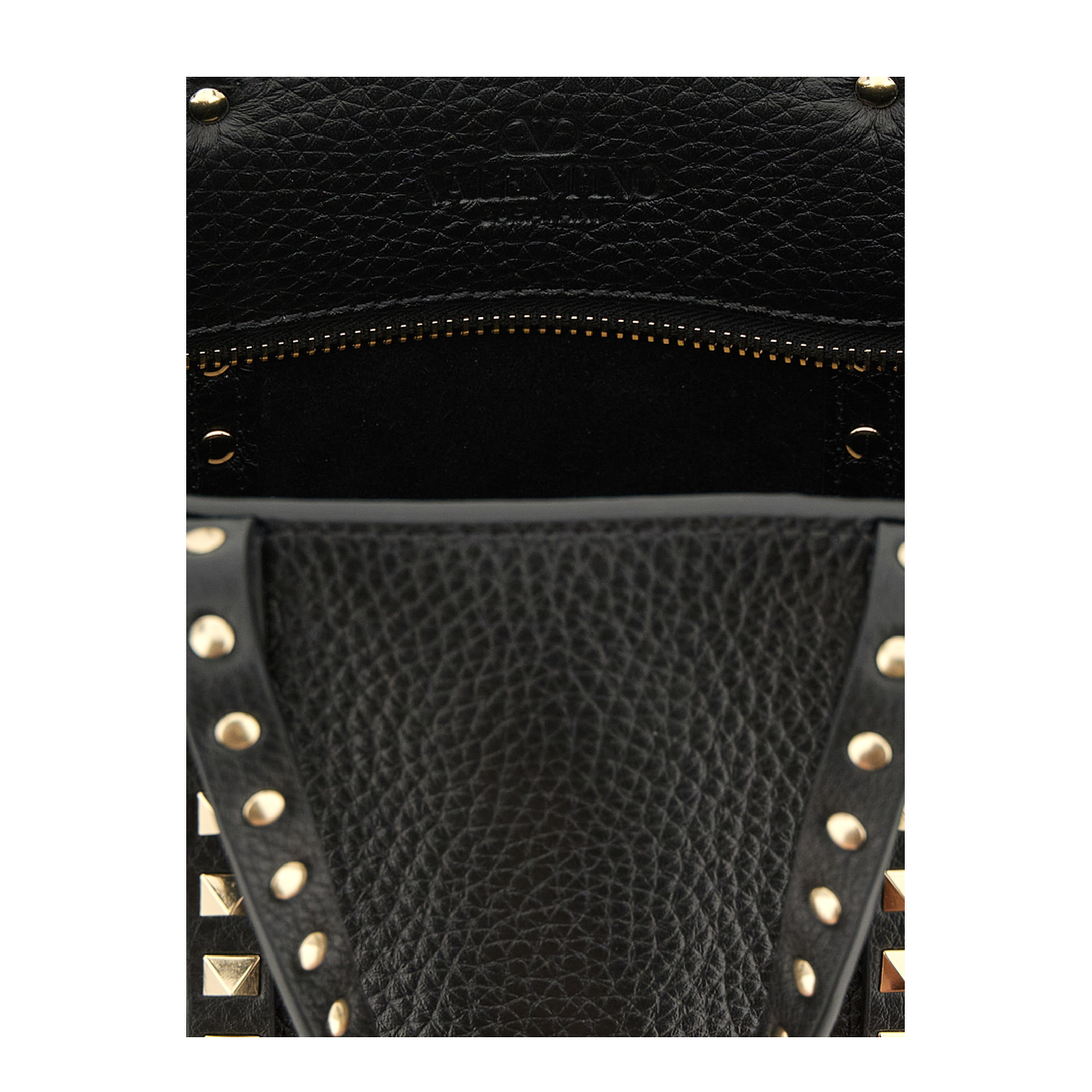 Rockstud Small Calfskin Shopping Bag - Black - Image 4