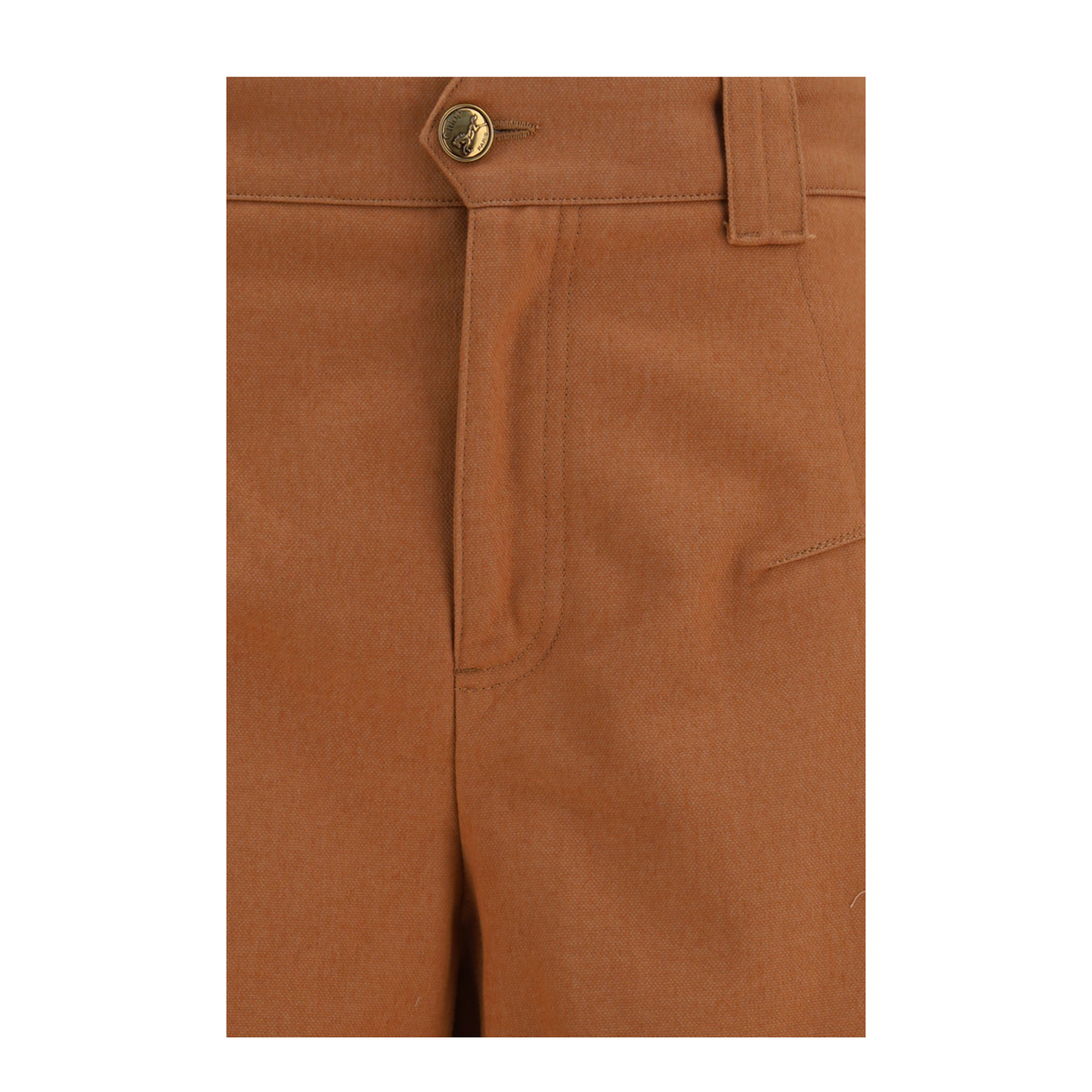 Cotton Canvas Barrel-Leg Pants - Image 3