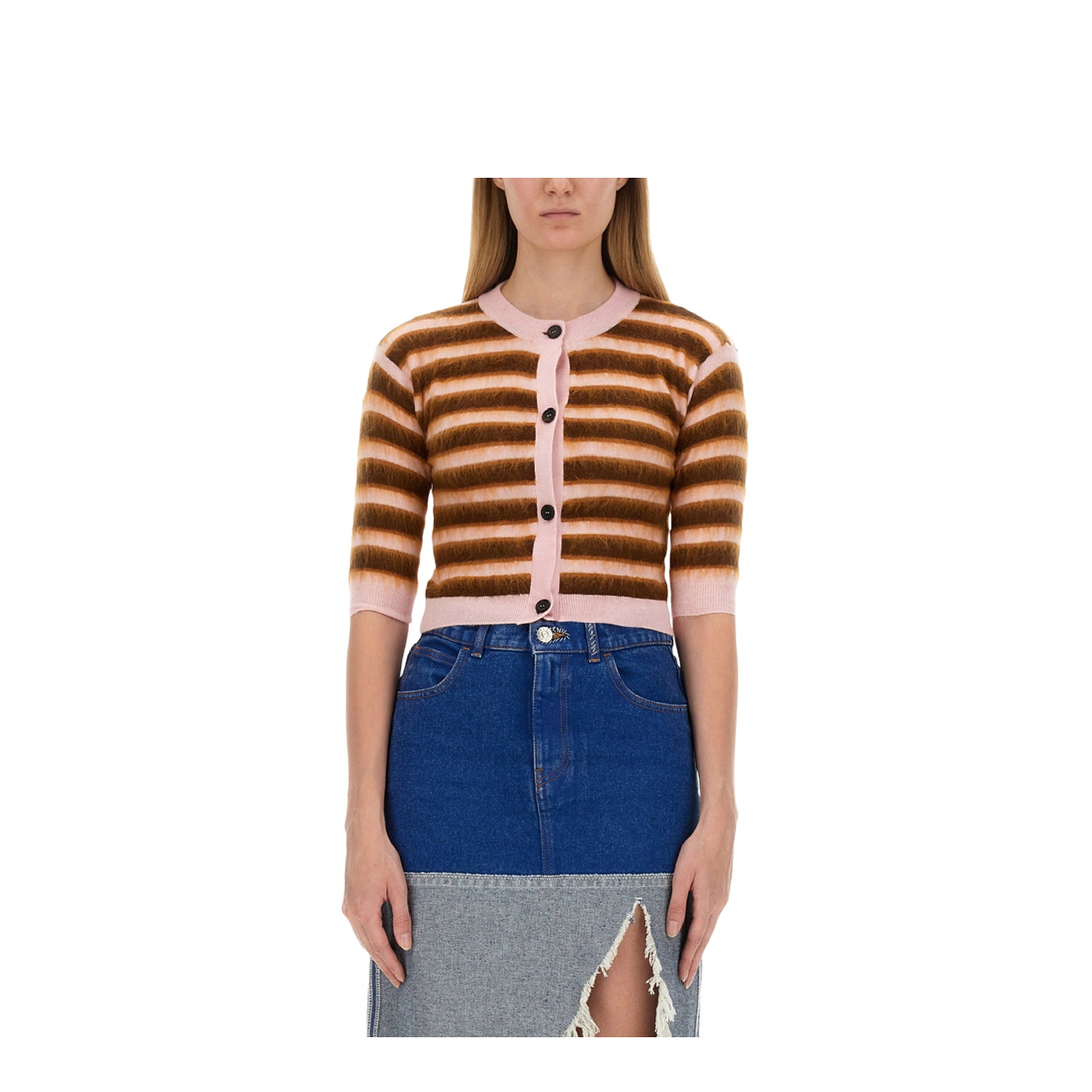 Cardigan with Stripe Pattern - Image 1