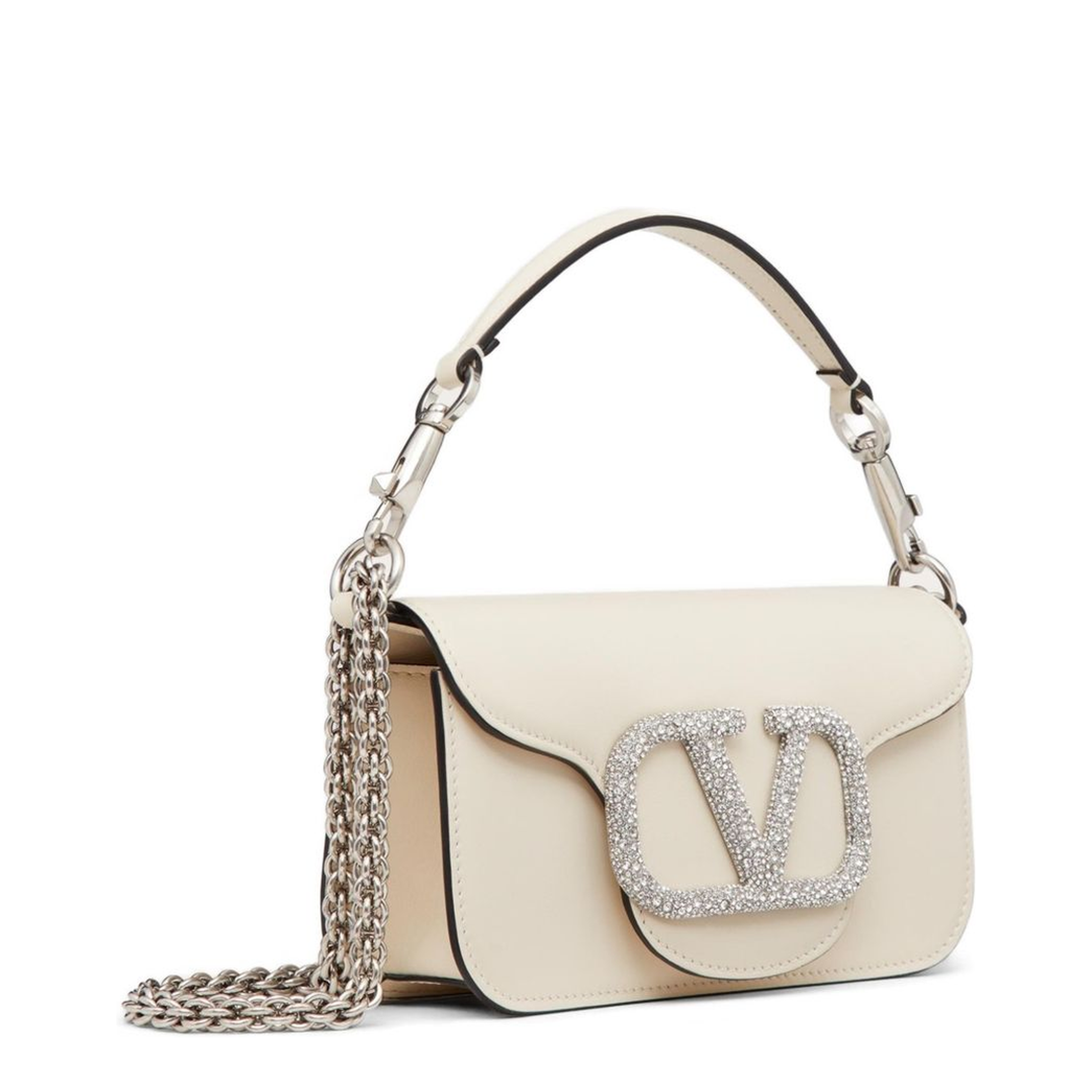 Locò Small Calfskin Shoulder Bag - Ivory - Image 3