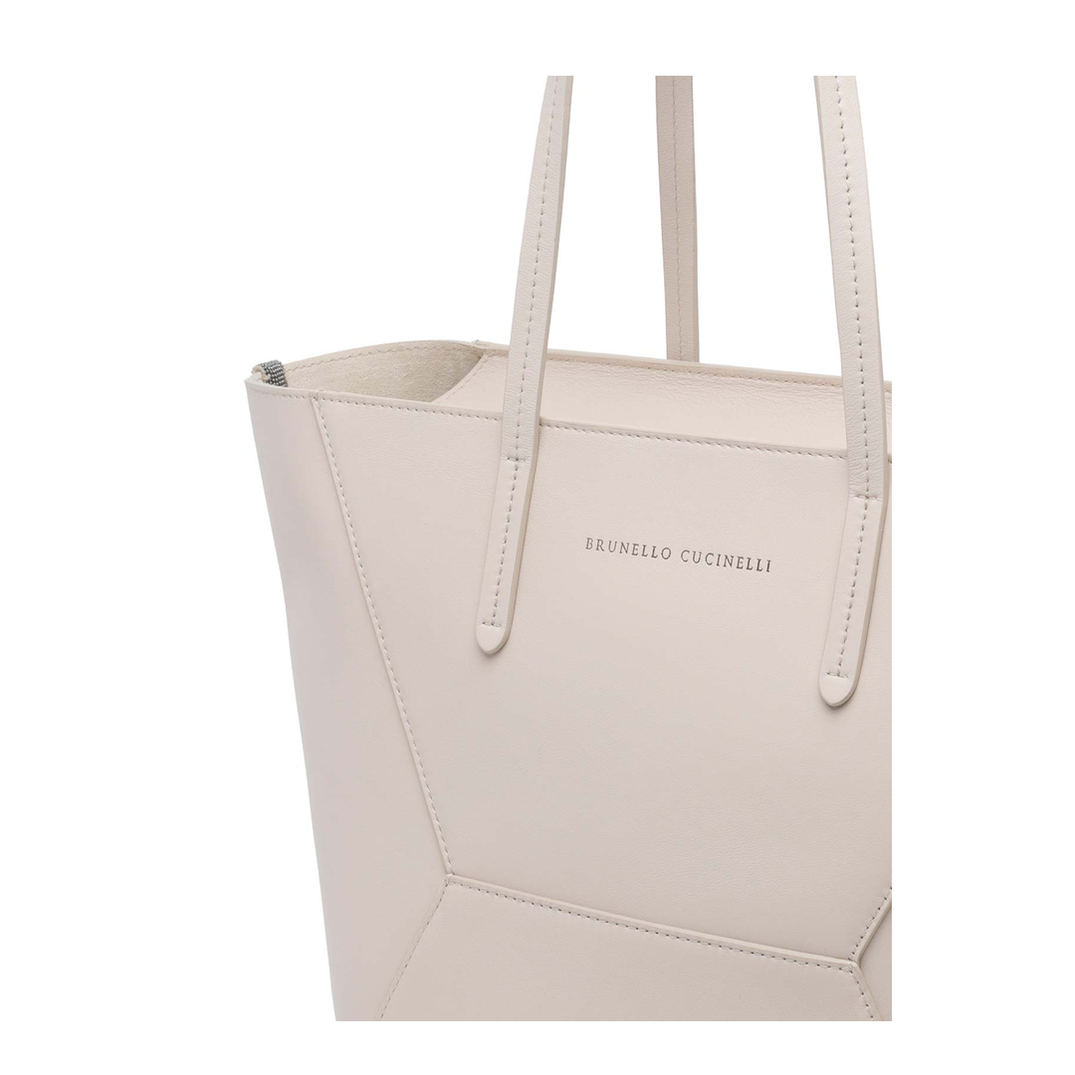 BC Duo Small Calfskin Tote Bag - Ivory - Image 3