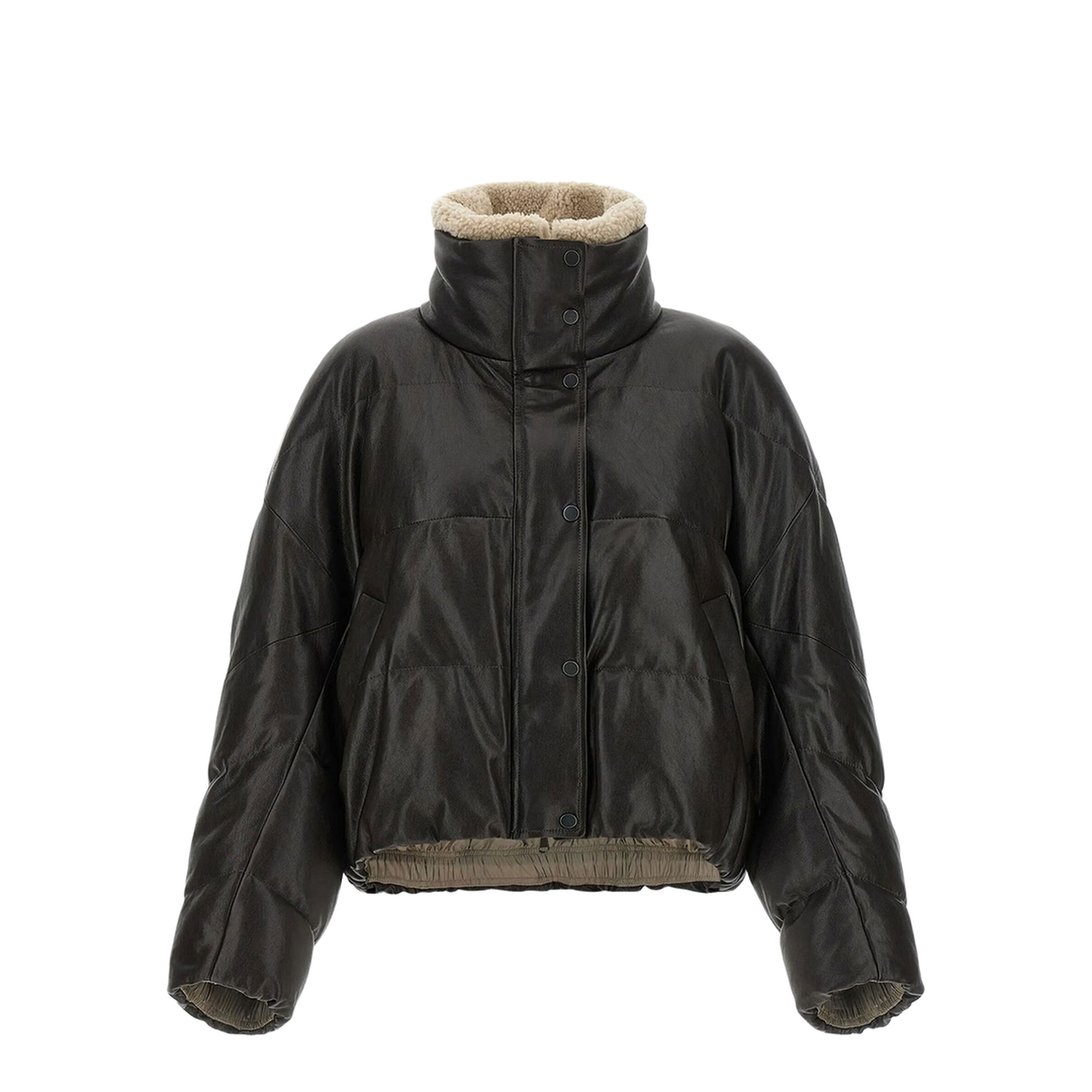 Padded Leather Jacket - Image 1